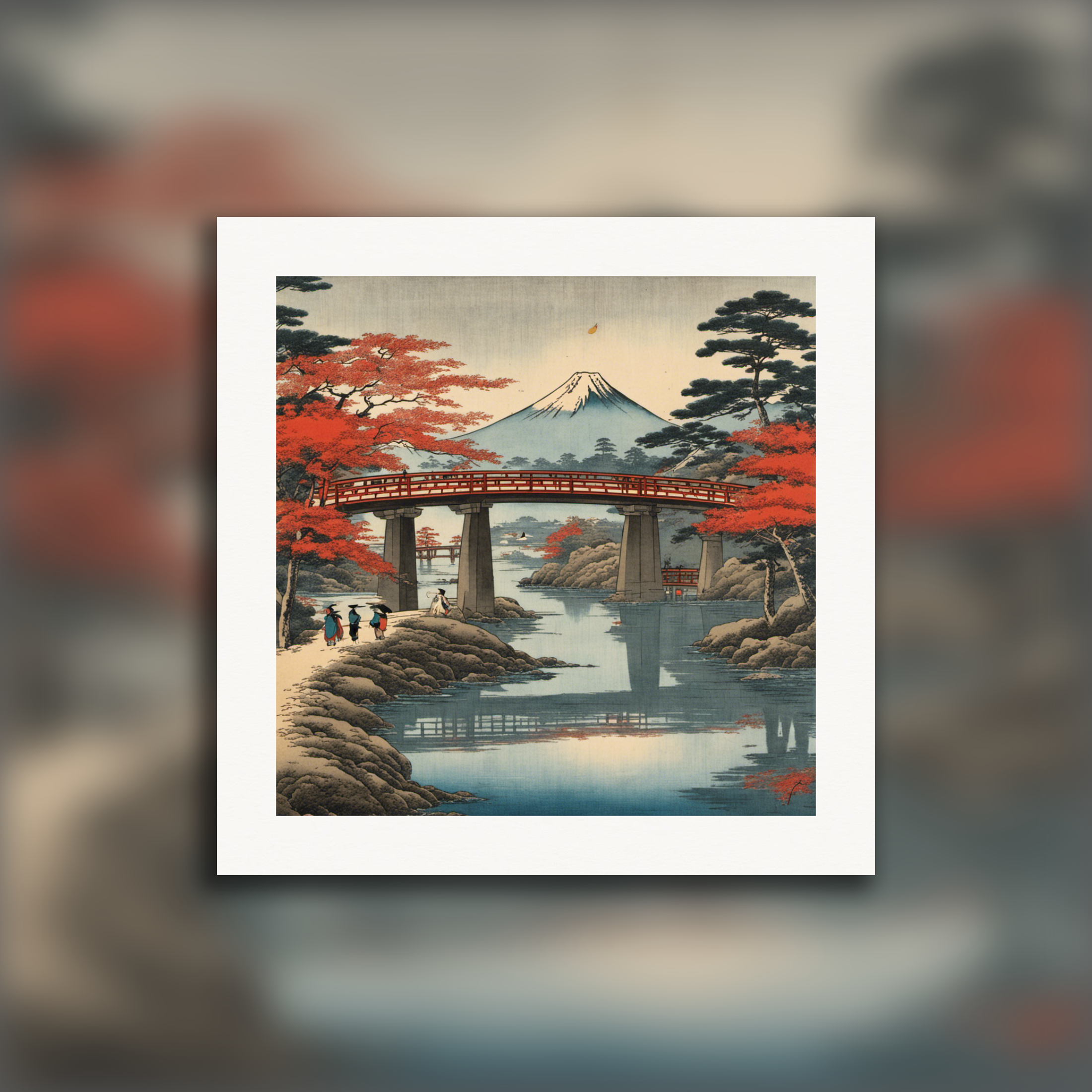 Ambiente Hiroshige, monte Fuji - Póster