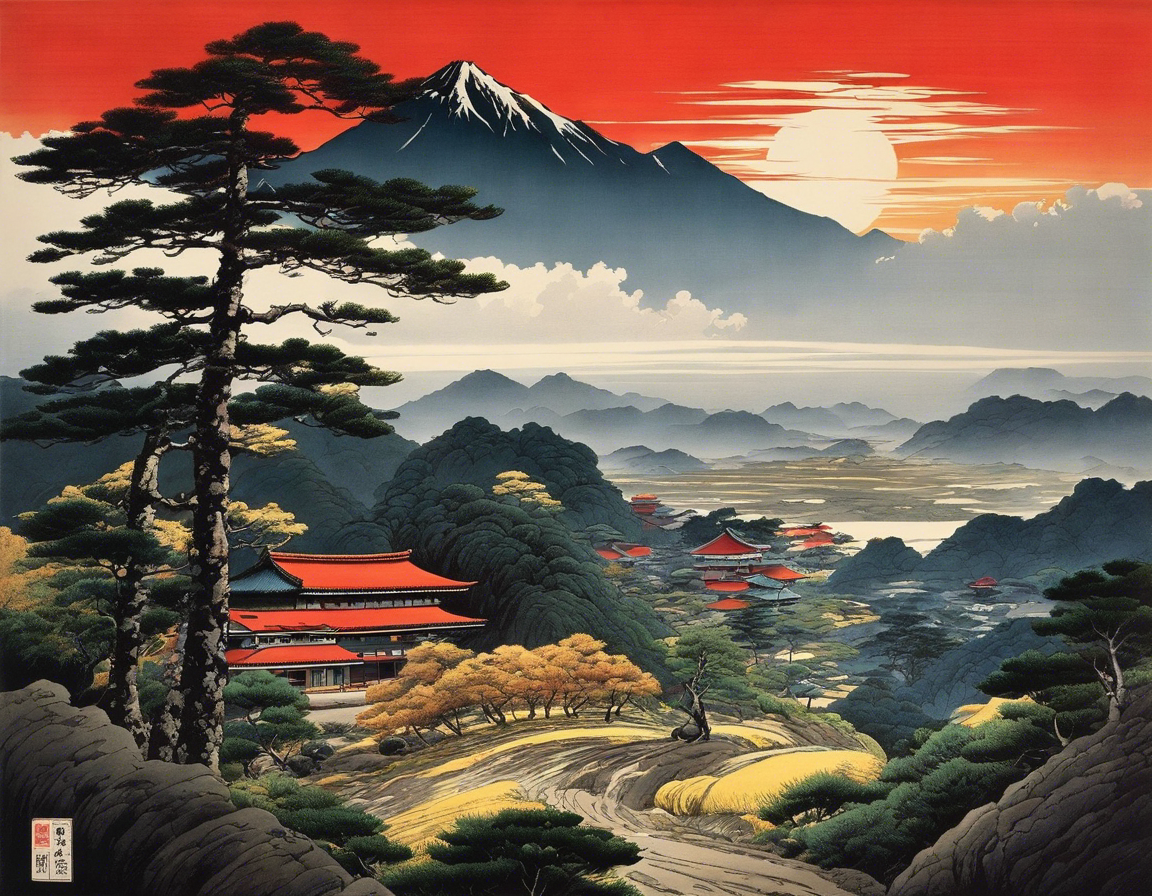 Paisaje japonés - póster