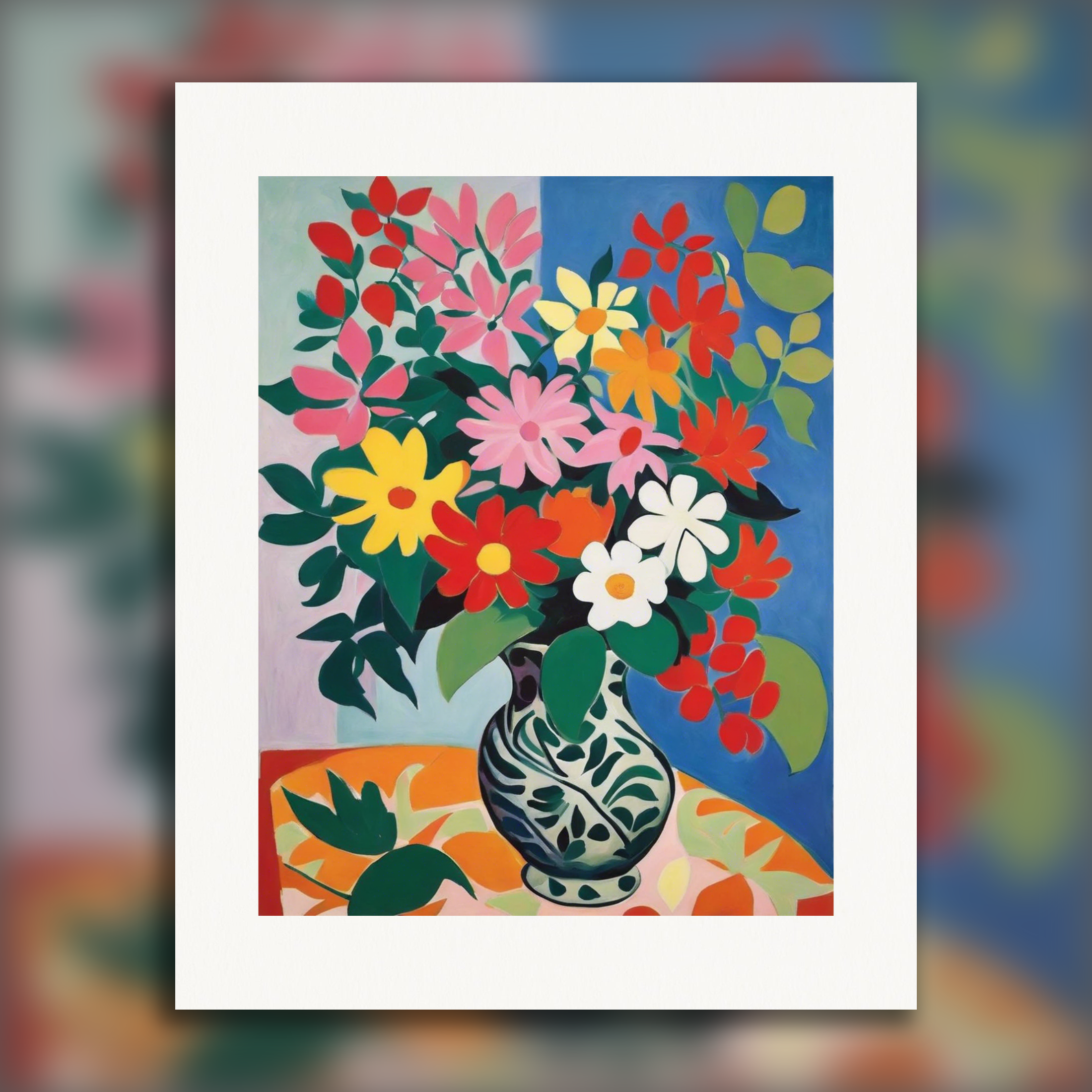 Formas expresivas y abstractas, sensibilidad decorativa, Flores - póster