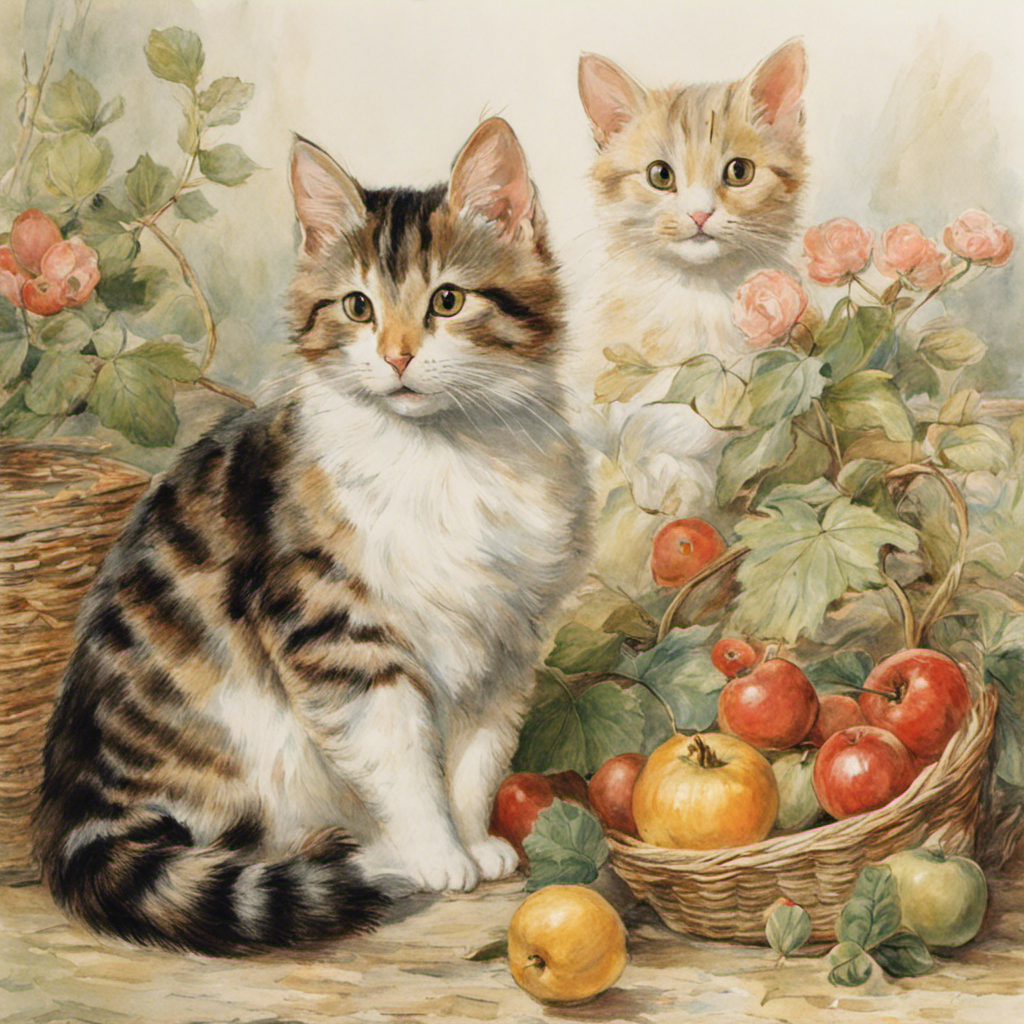 Cuentos encantadores, delicadas acuarelas británicas, Gatos - póster