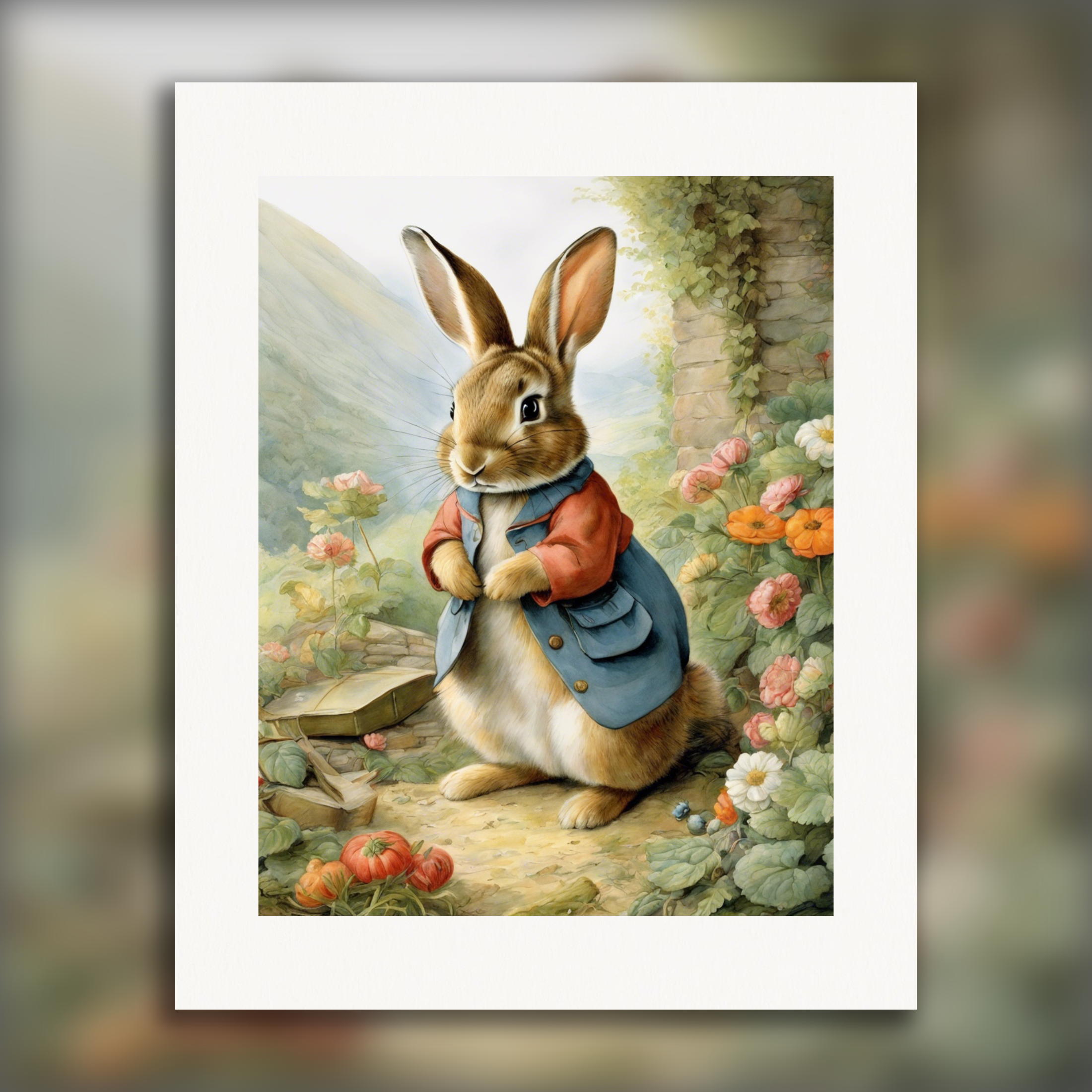 Cuentos encantadores, delicadas acuarelas británicas, Conejo - póster