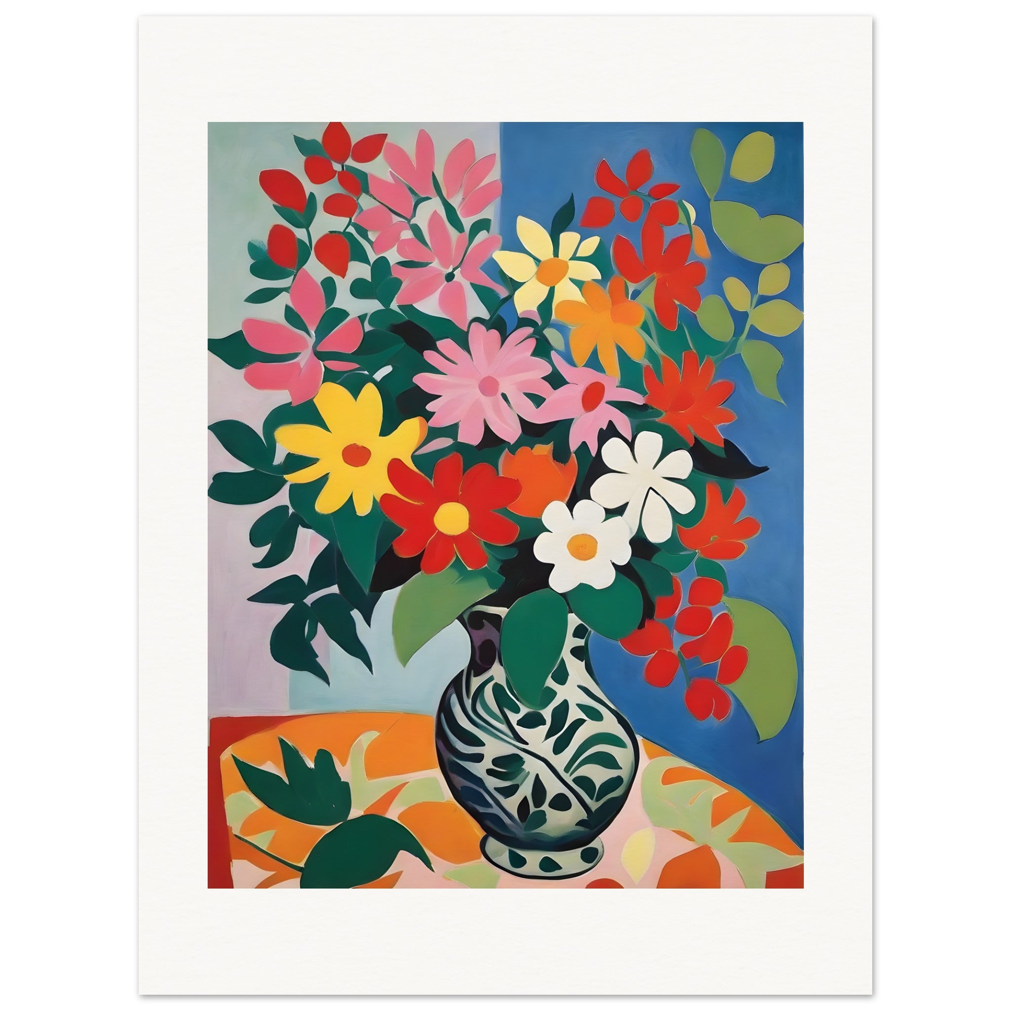 Formas expresivas y abstractas, sensibilidad decorativa, Flores - póster