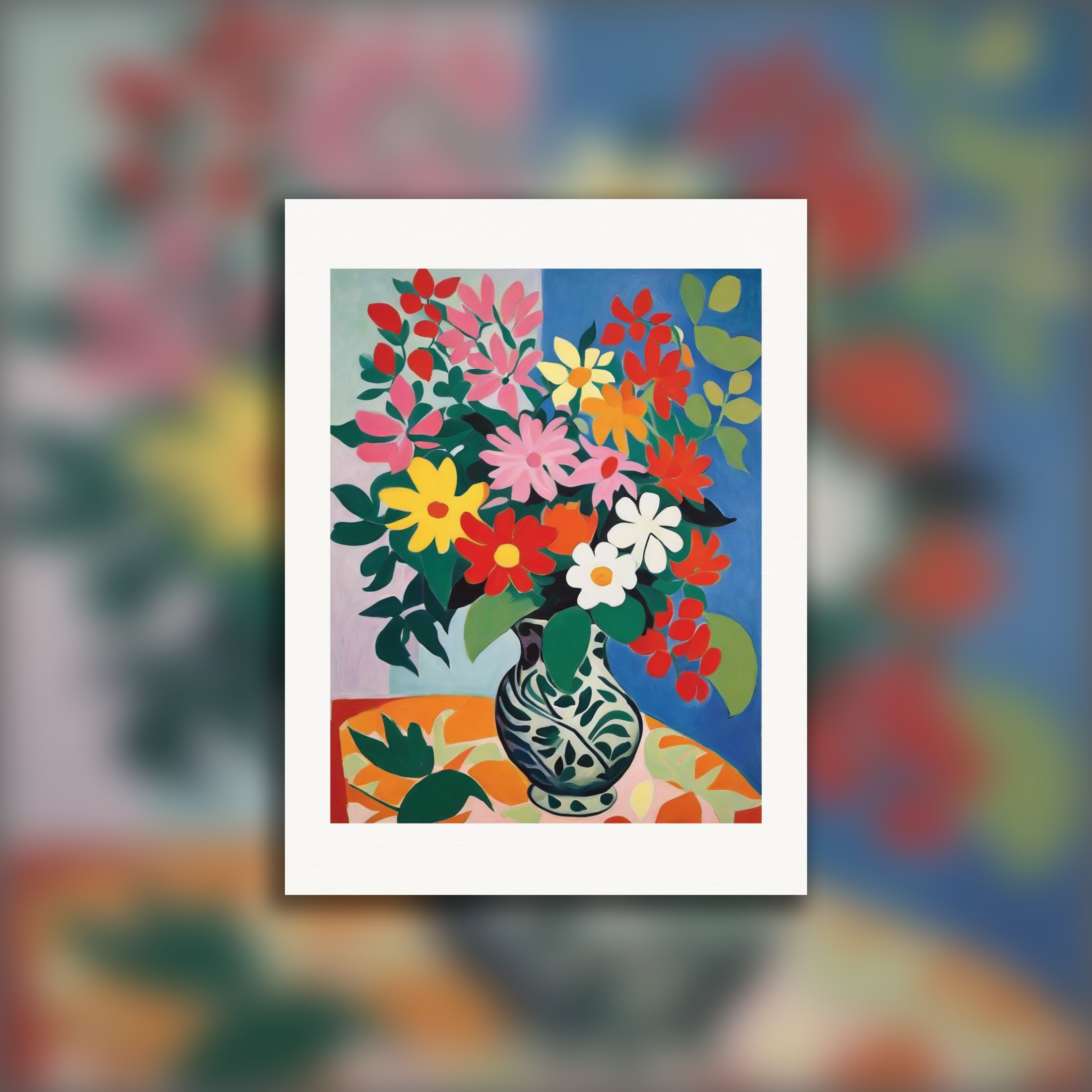 Formas expresivas y abstractas, sensibilidad decorativa, Flores - póster