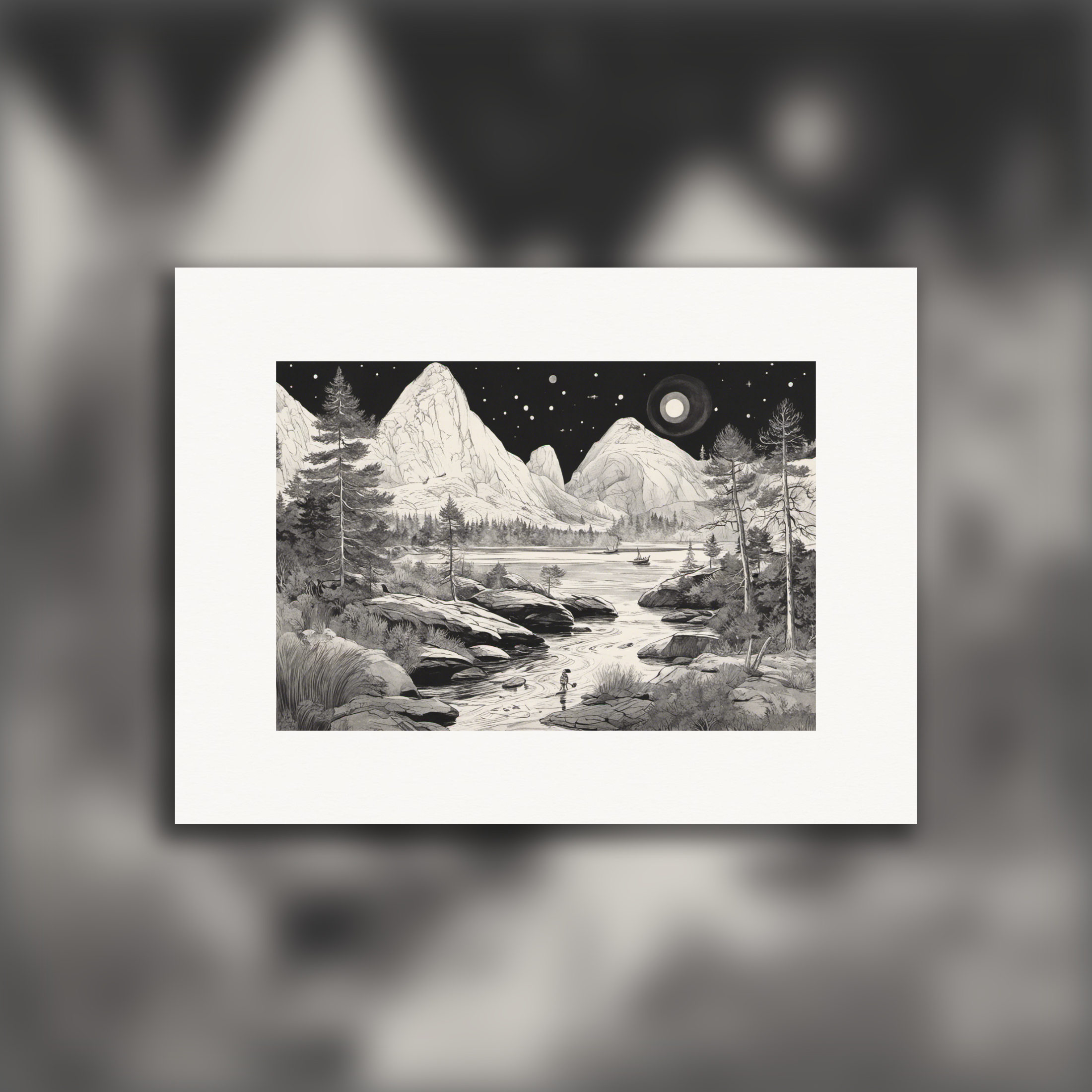 Paisaje de los Moomins - Póster