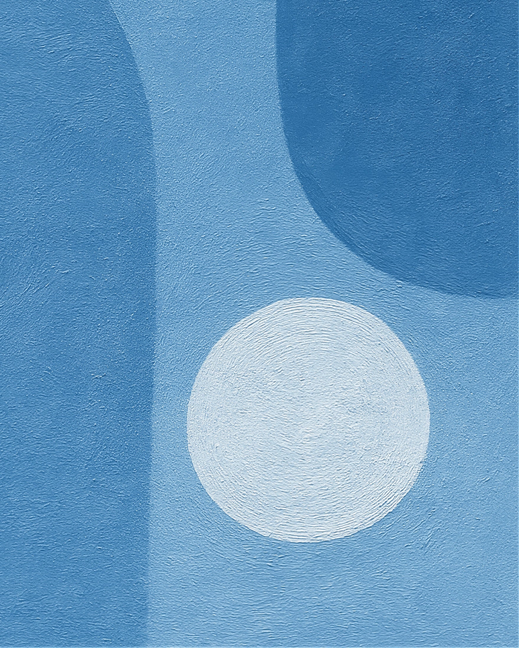 Atmósfera Azul – póster de formas abstractas azules