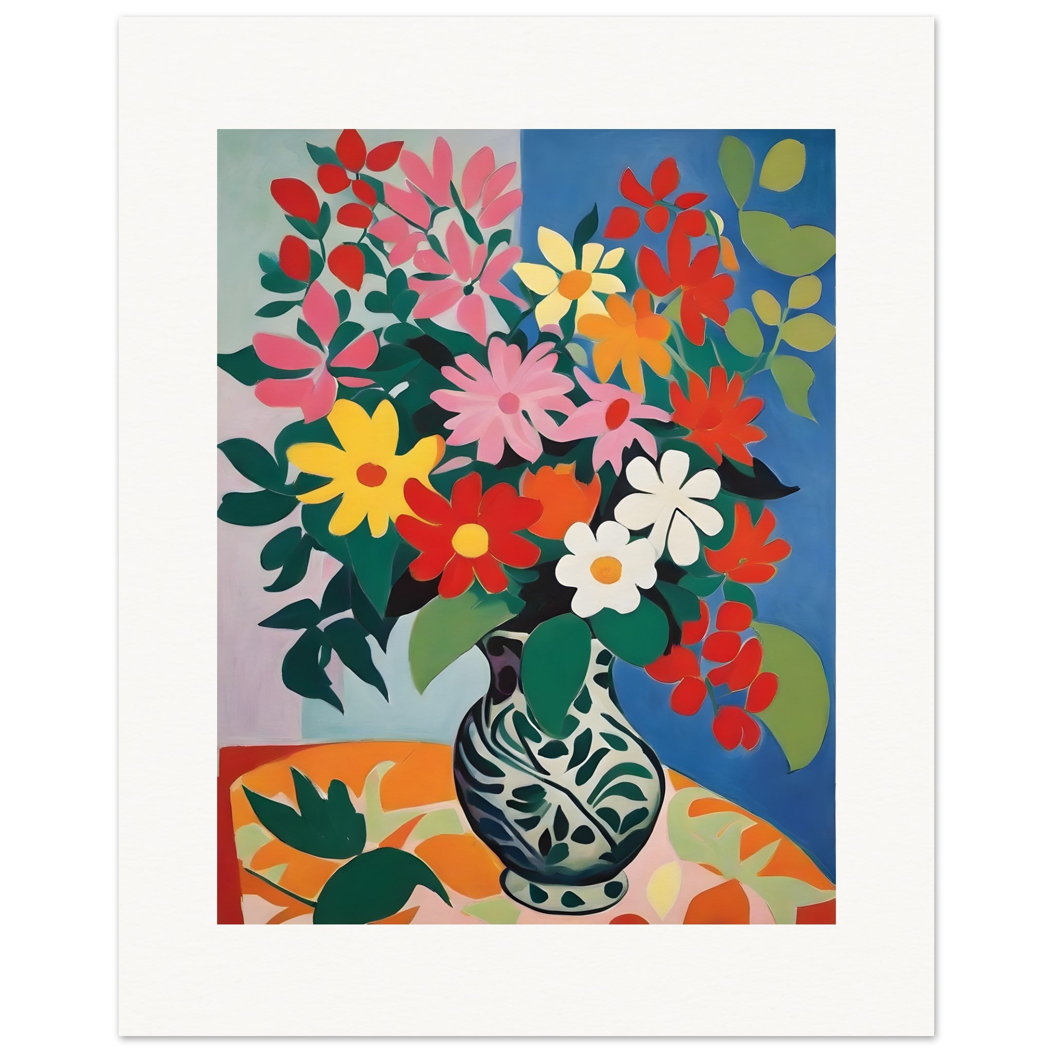 Formas expresivas y abstractas, sensibilidad decorativa, Flores - póster