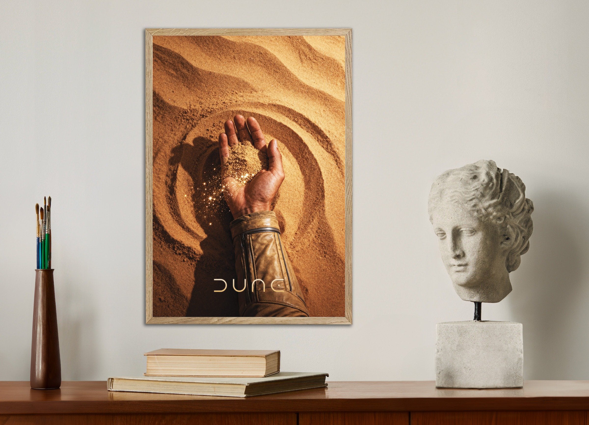 Póster Mano del Desierto, Duna, Lámina decorativa de Arte de Arena con temática de Ciencia Ficción