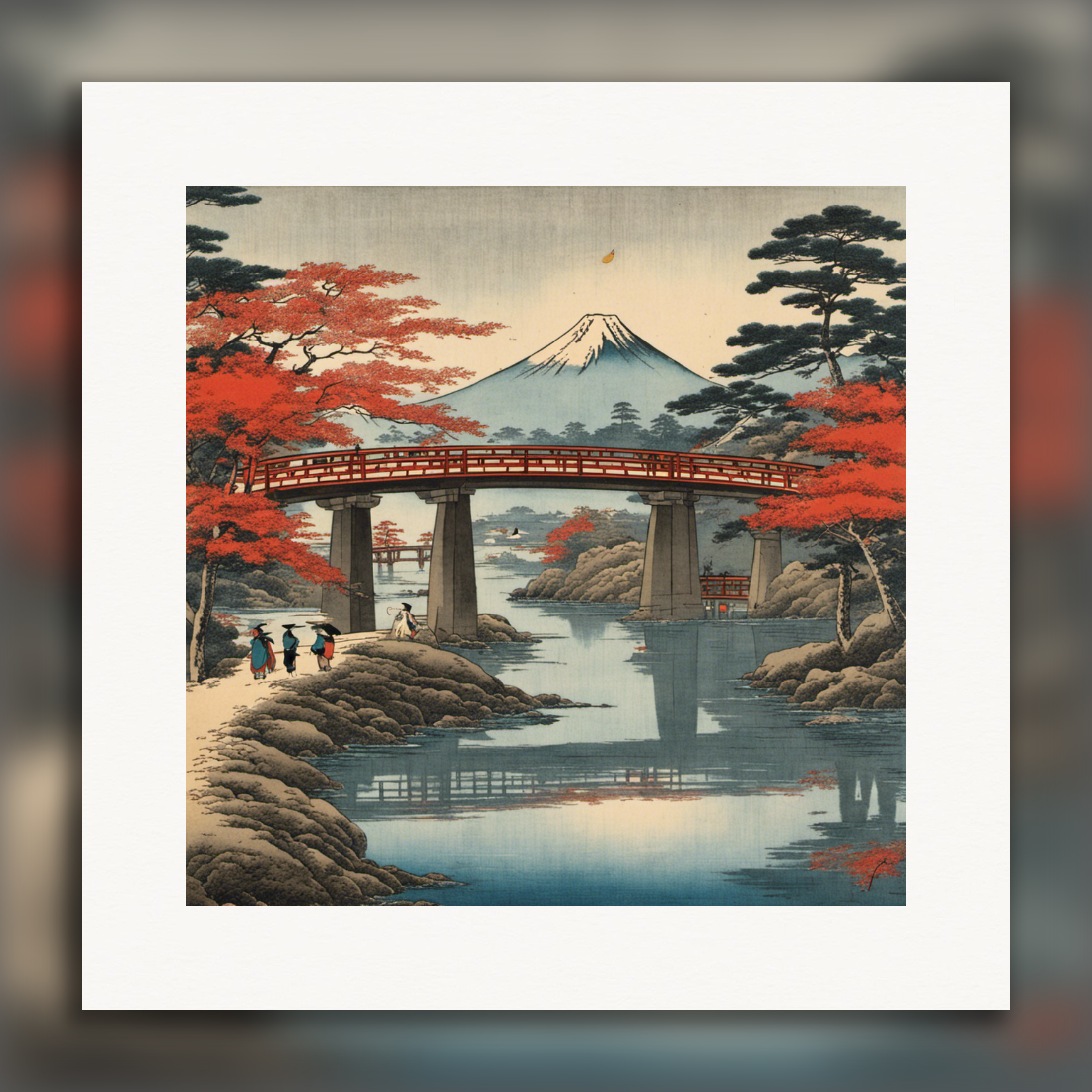 Ambiente Hiroshige, monte Fuji - Póster