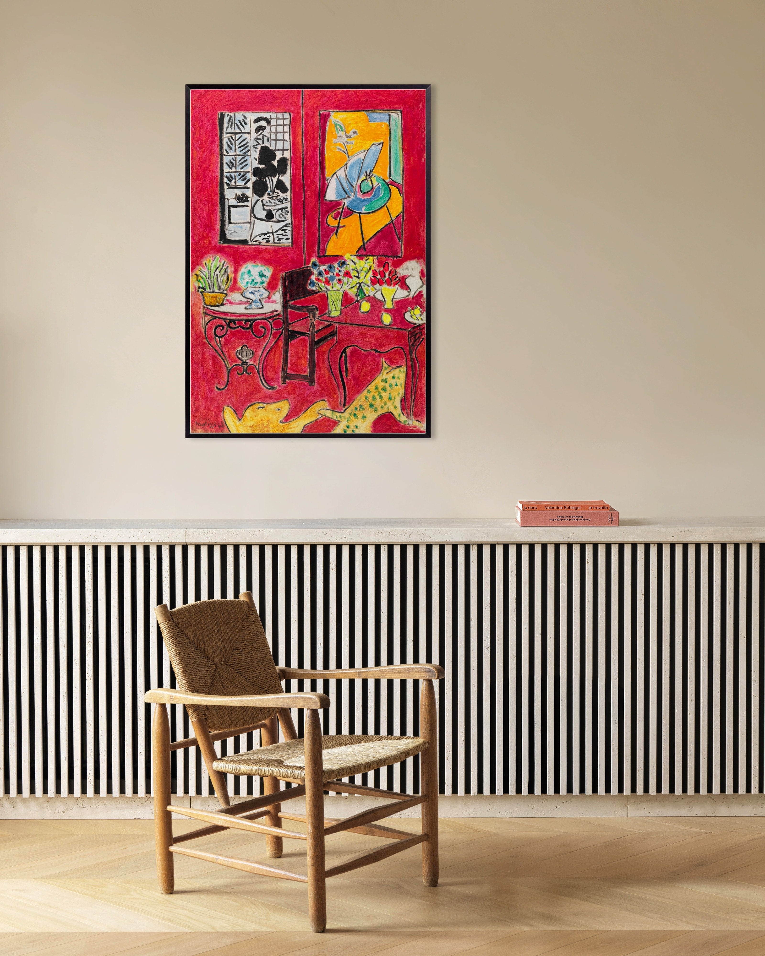 Poster of Large red interior (1946) by Henri Matisse - Poster, with metal frame