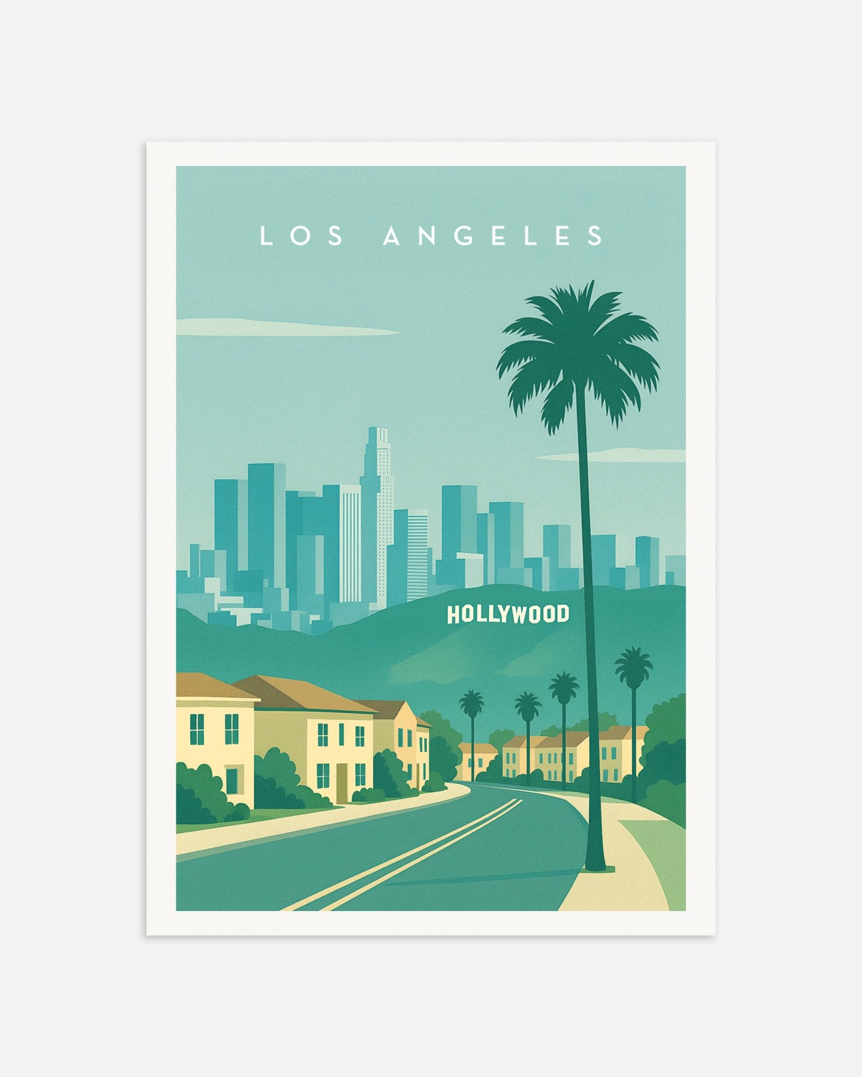 Poster of Los Angeles Hollywood Wall Art Print, thumbnail