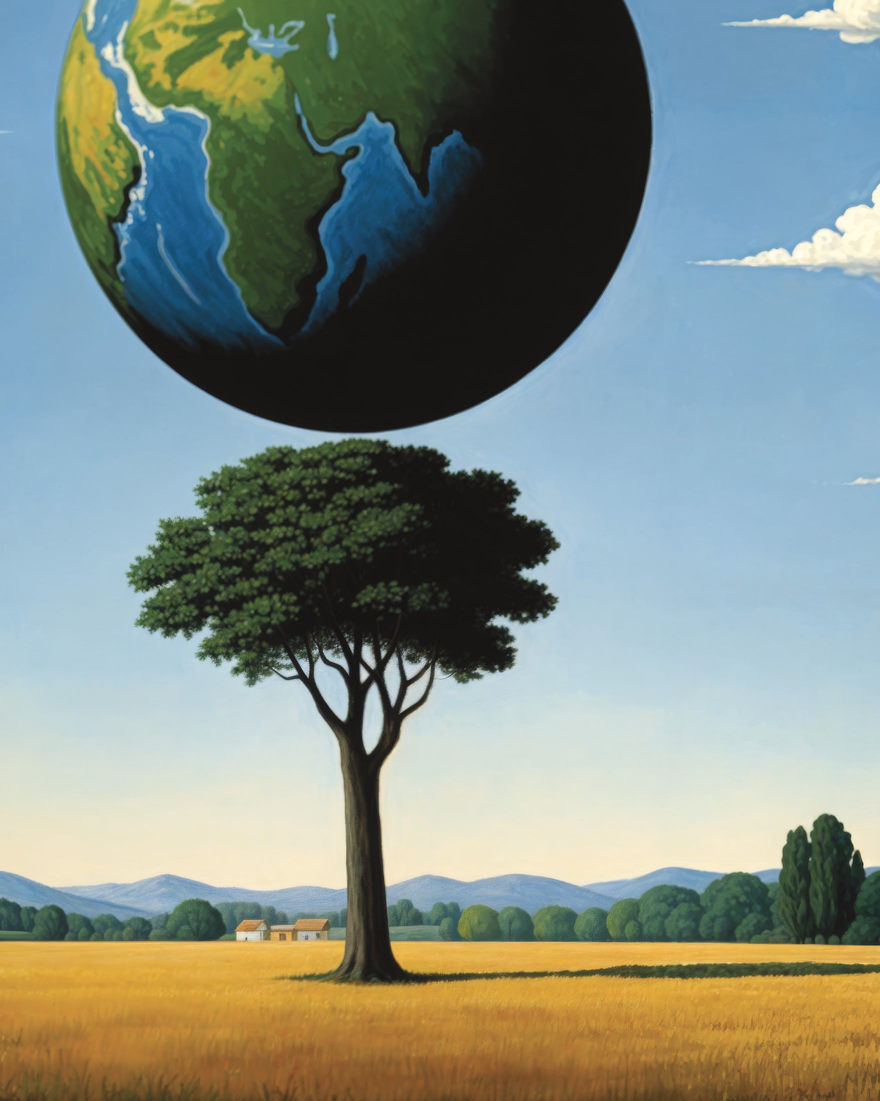 Árbol del mundo – póster surrealista de Bélgica