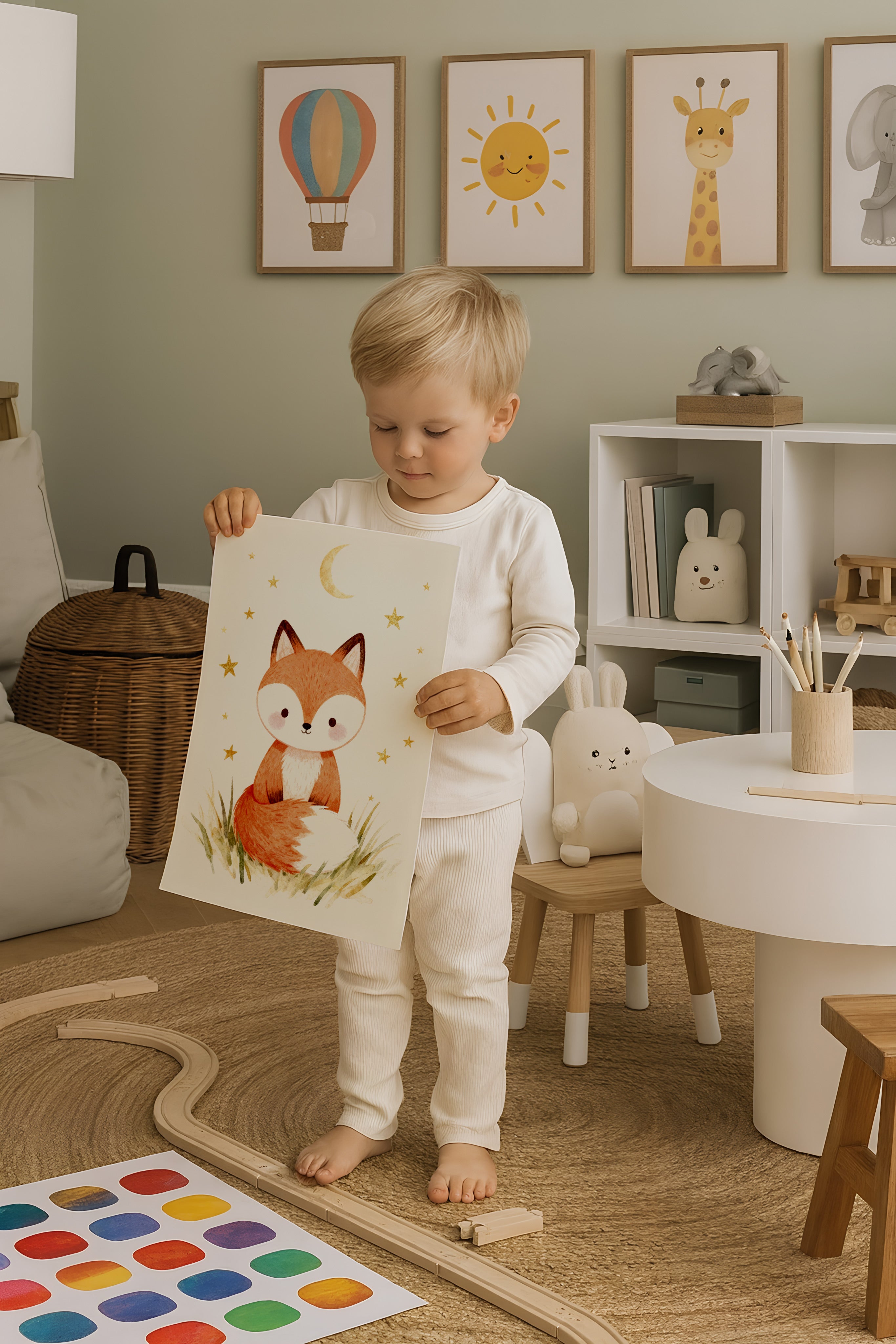 Póster de zorro – Arte de pared para habitación infantil