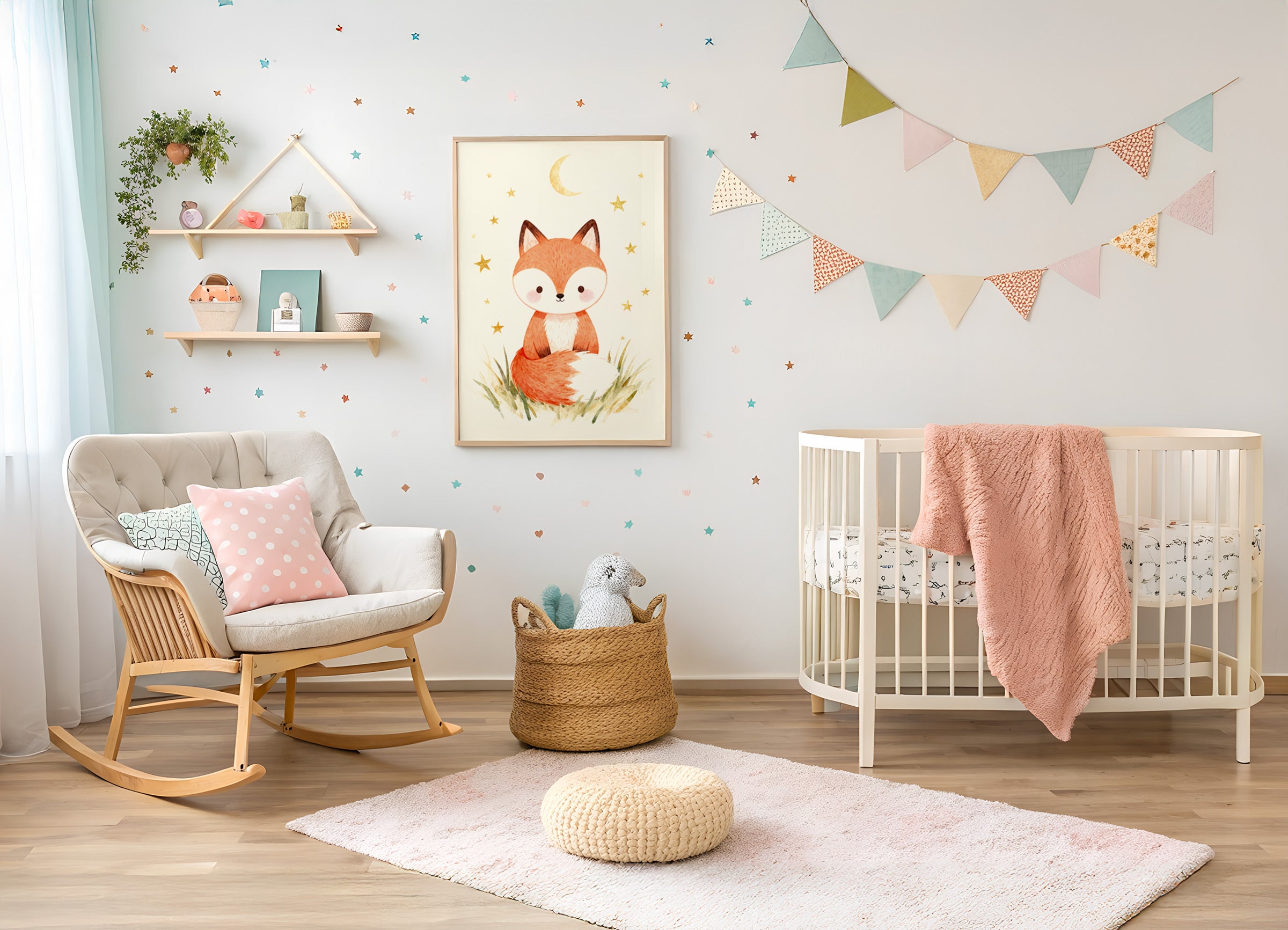 Póster de zorro – Arte de pared para habitación infantil