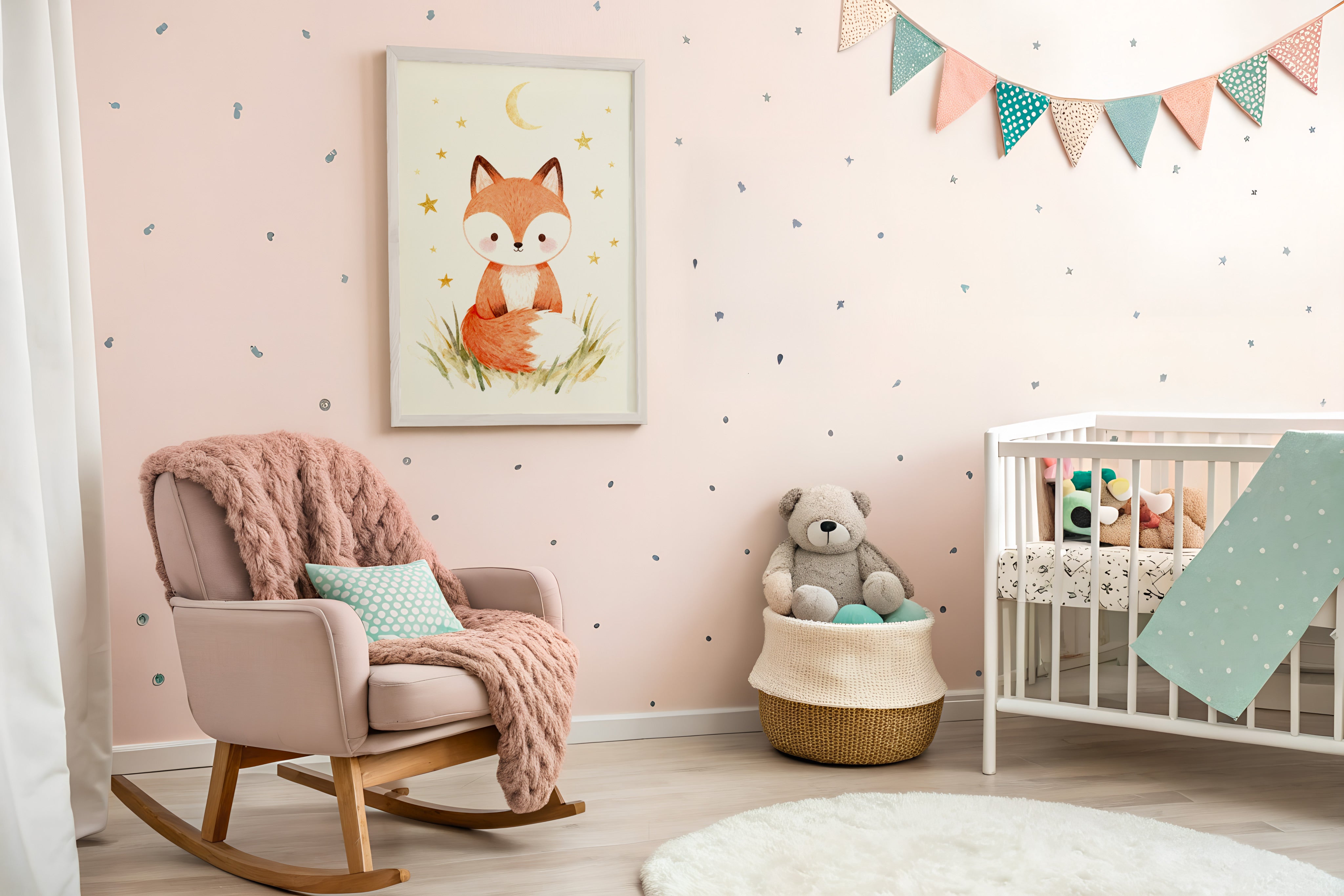 Póster de zorro – Arte de pared para habitación infantil
