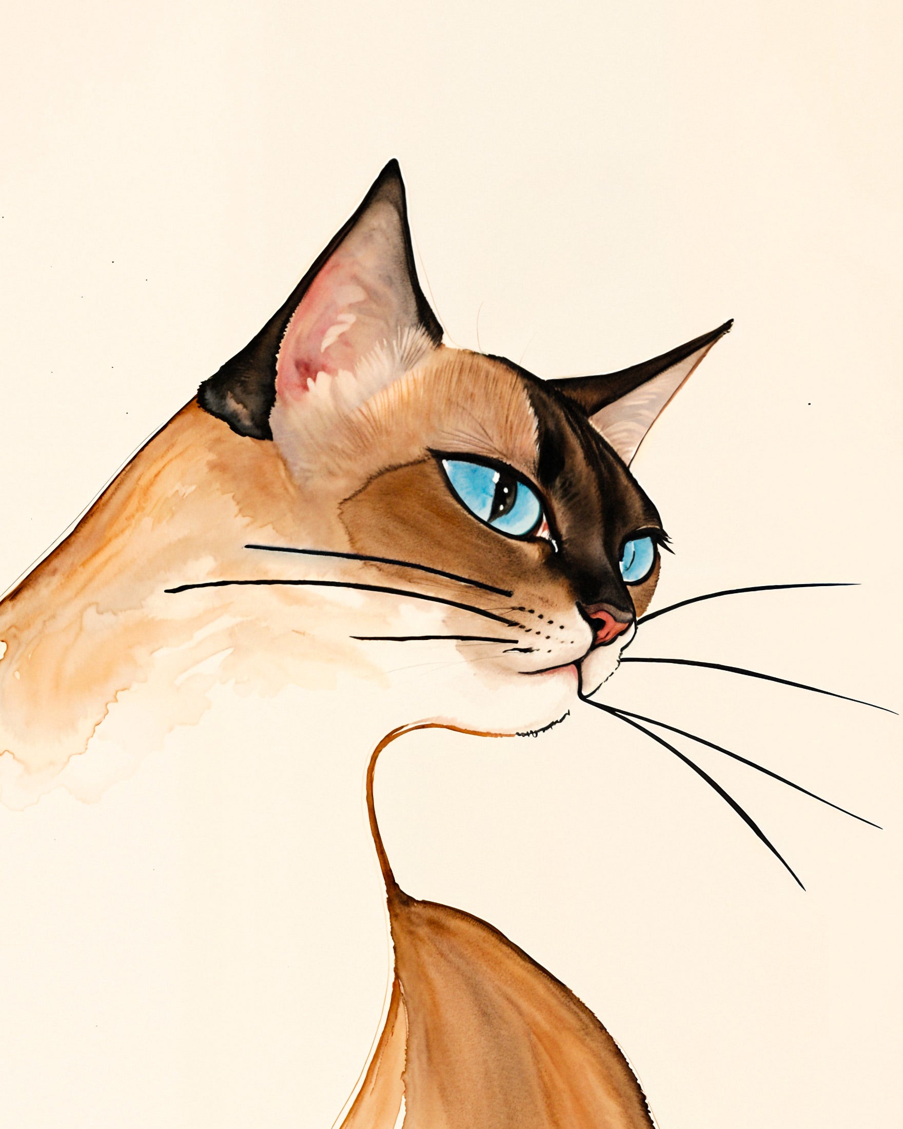Gato siamés - Póster