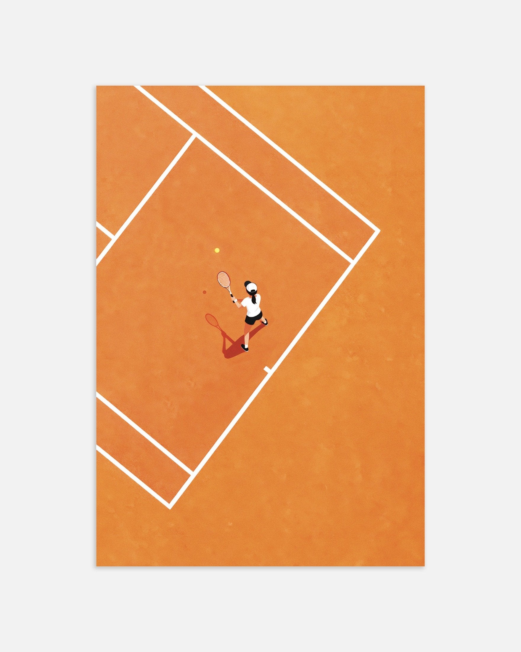 Poster of Tennis player poster – Minimal clay court art print, thumbnail