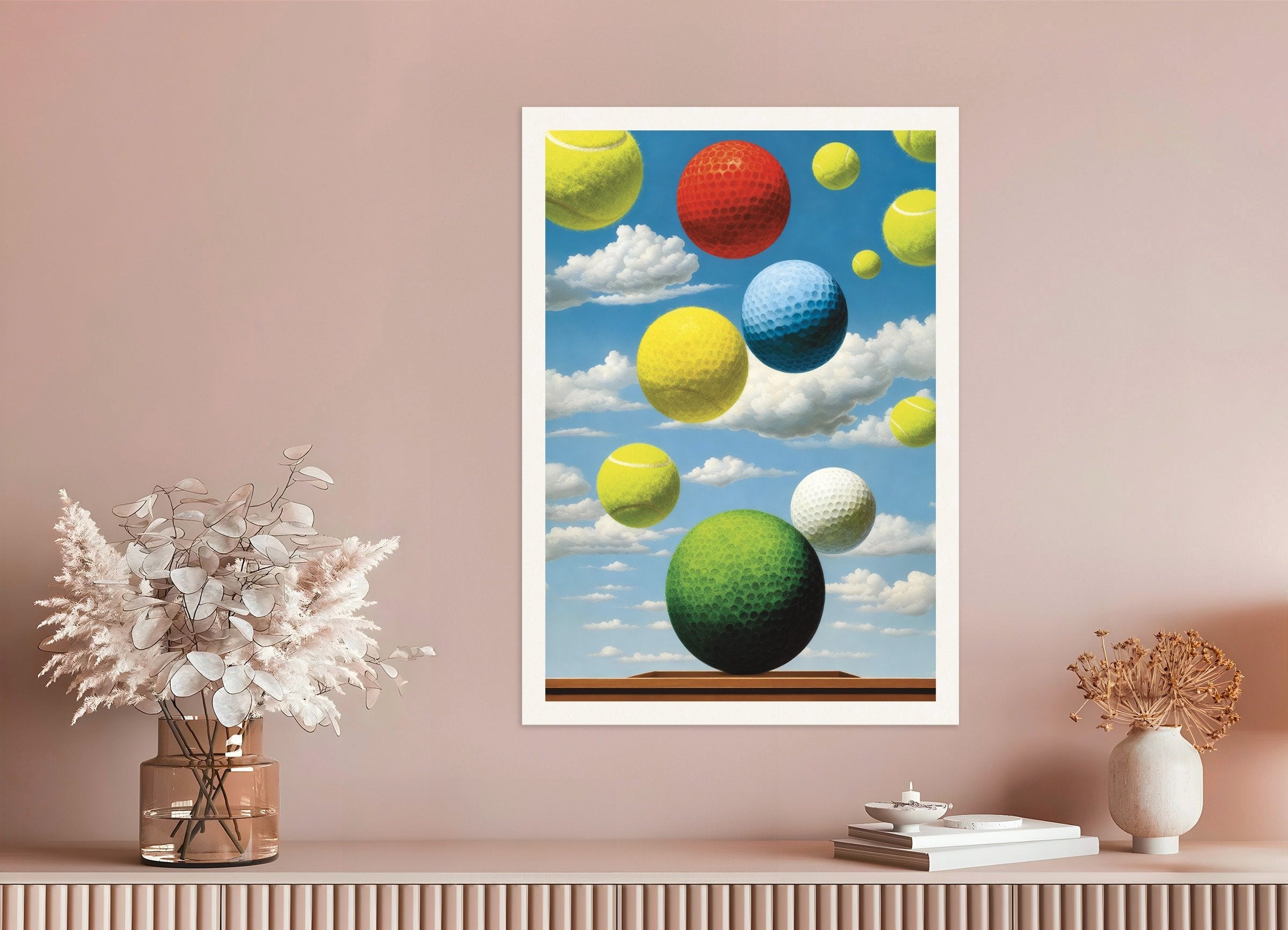 Poster of We love tennis and golf, poster – Surreal sports art print
