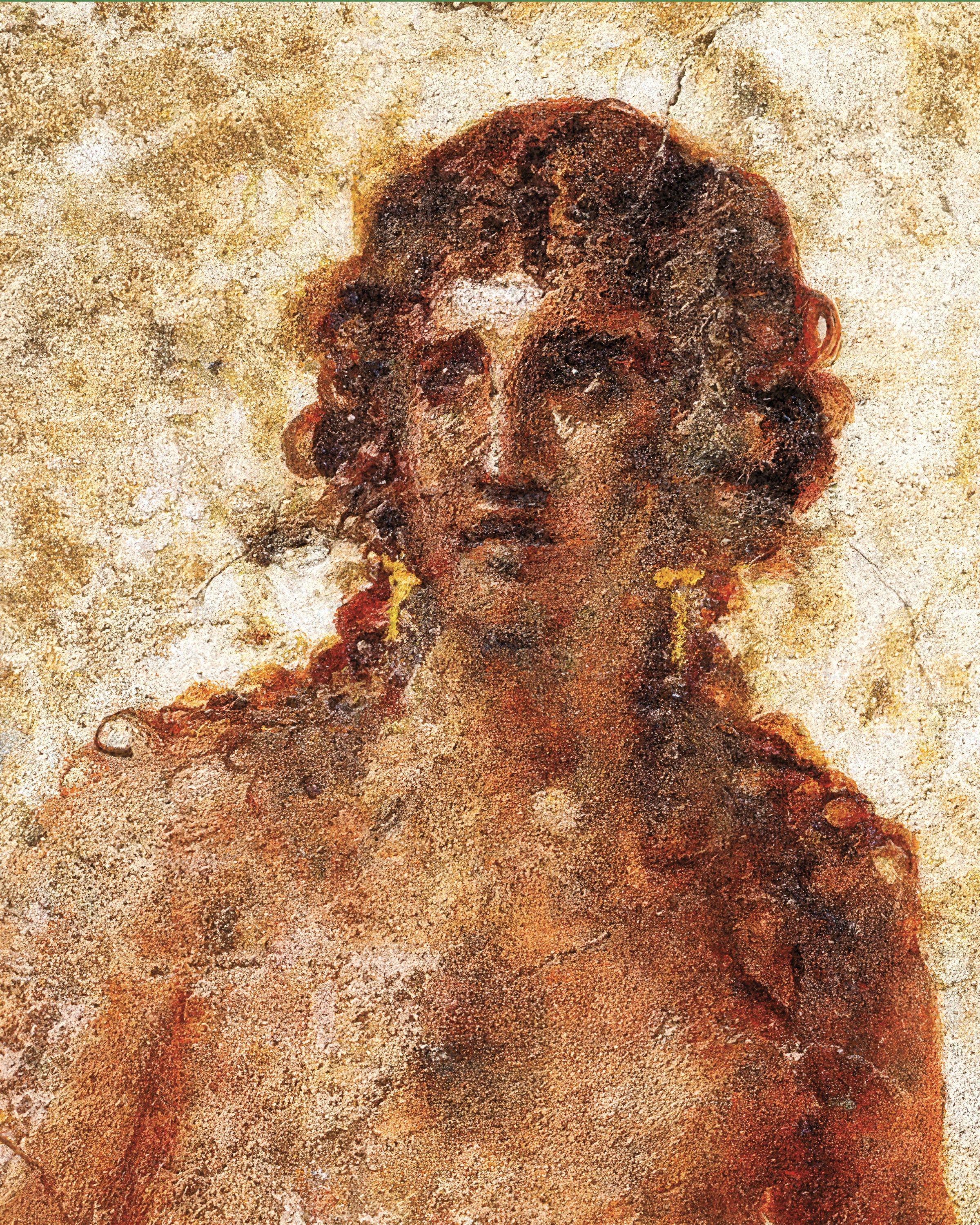 Póster moderno con imagen de mujer cargando un balde de agua