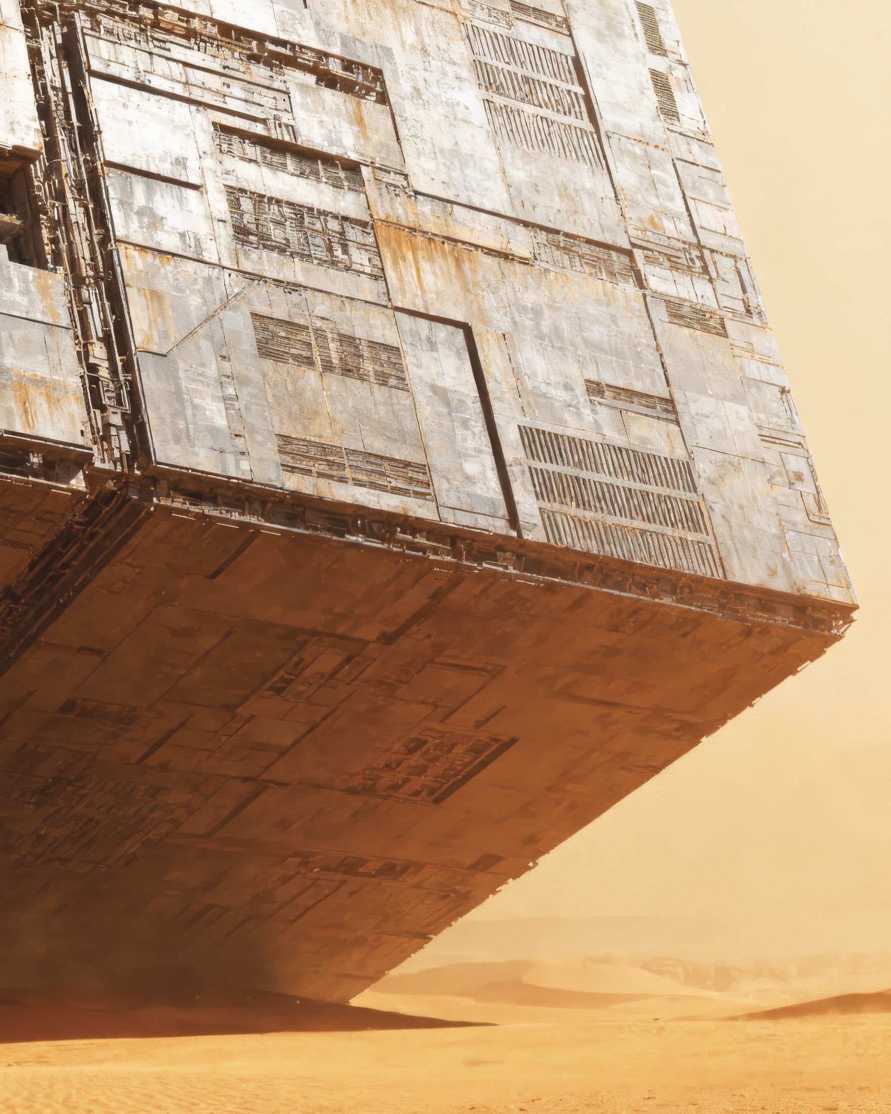 Estructura Imponente del Desierto - Póster de Duna, Impresión Artística de Arena y Ciencia Ficción