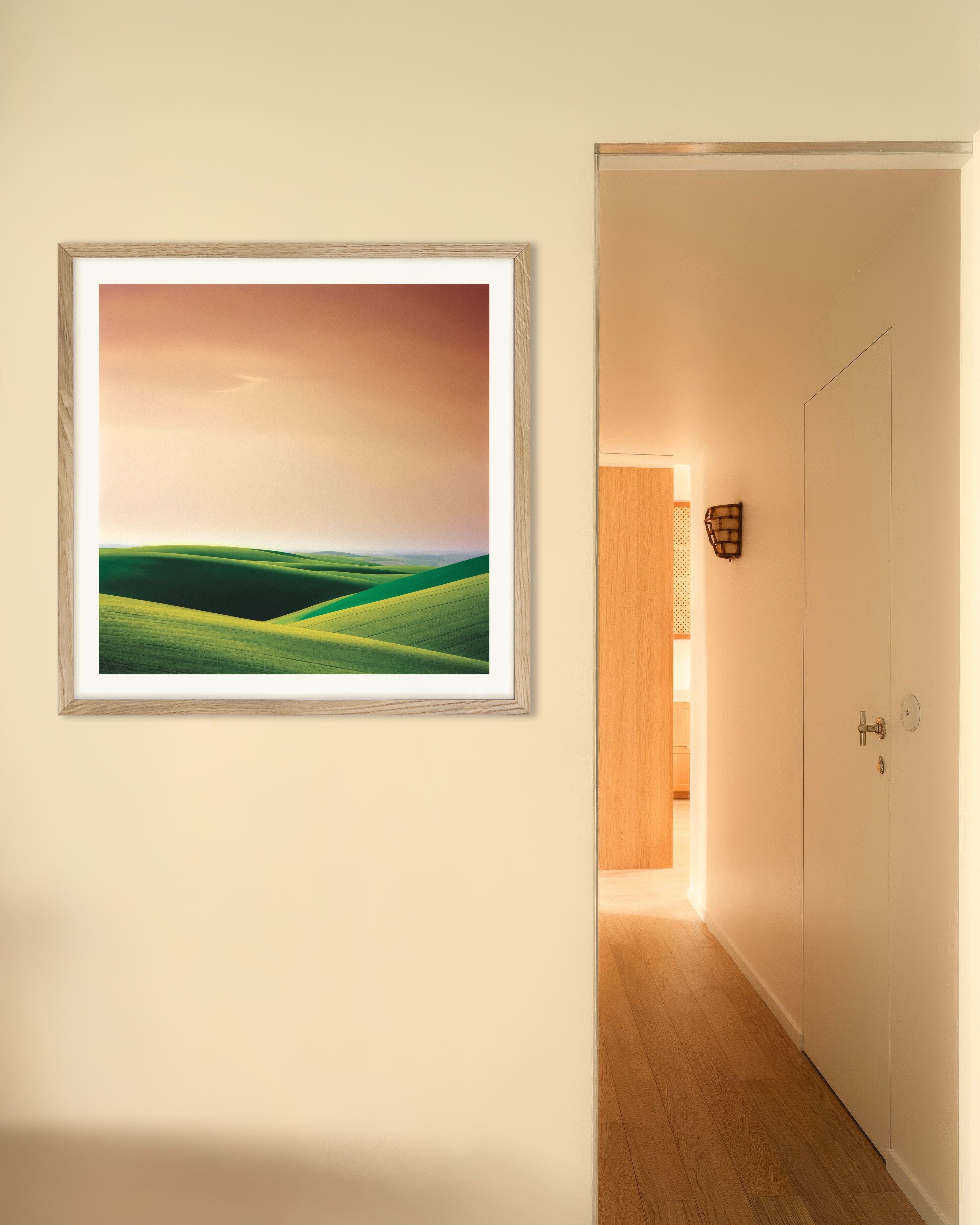 Poster of Capturing geometric compositions in landscapes - Poster, with natural wooden frame