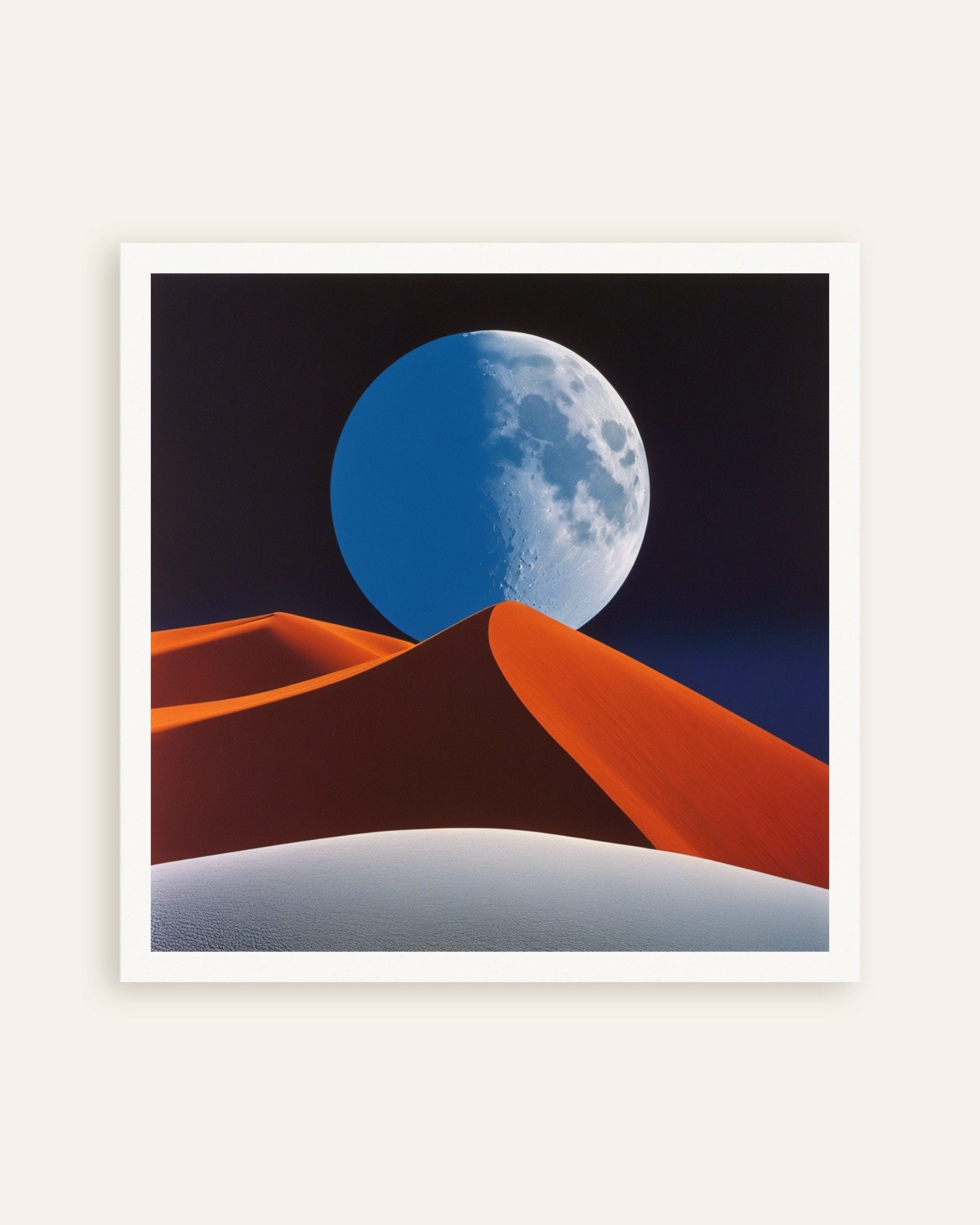 Poster of Colorful and abstract images, capturing geometric compositions in landscapes, Moon - Poster, thumbnail