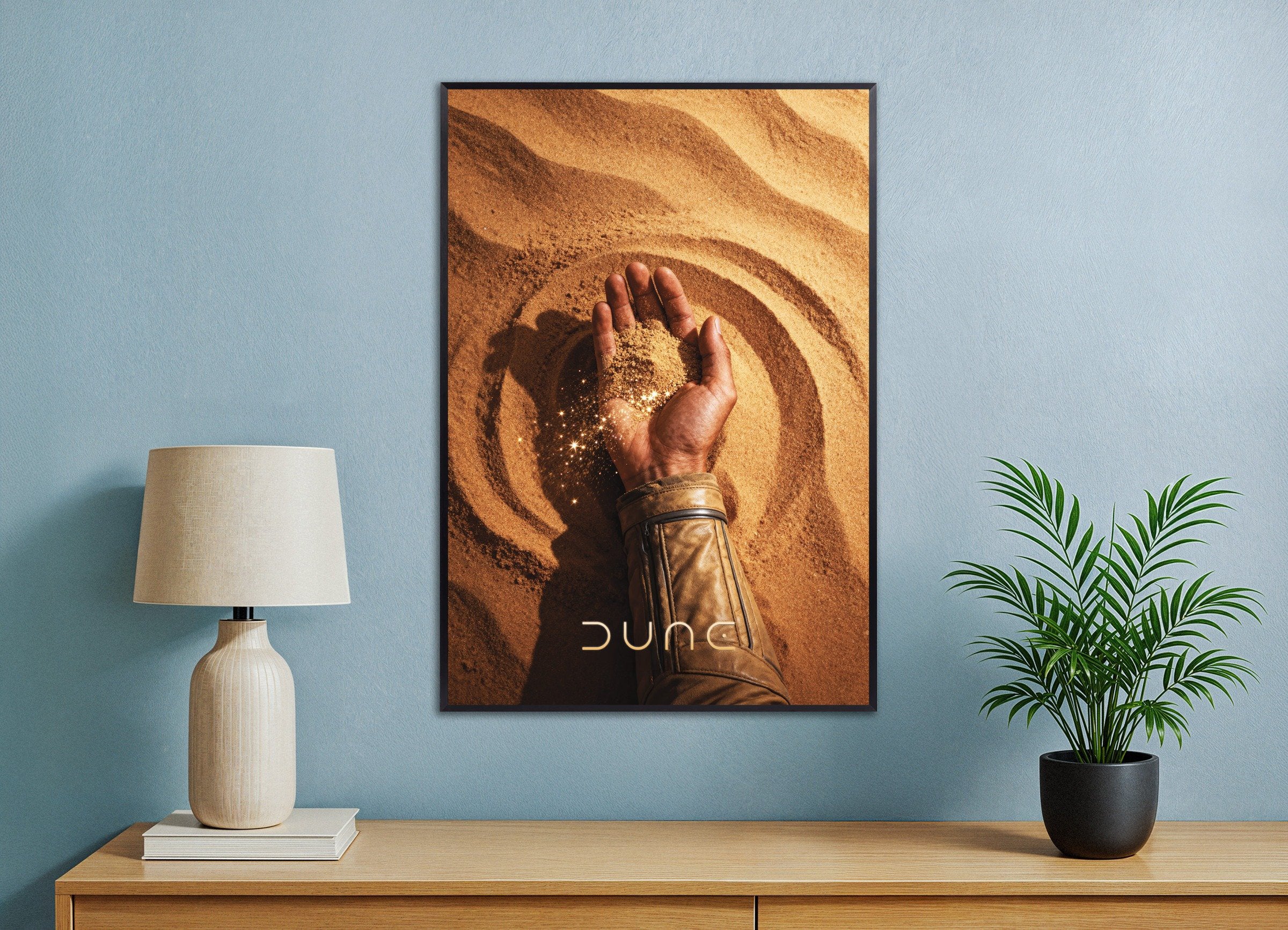 Póster Mano del Desierto, Duna, Lámina decorativa de Arte de Arena con temática de Ciencia Ficción