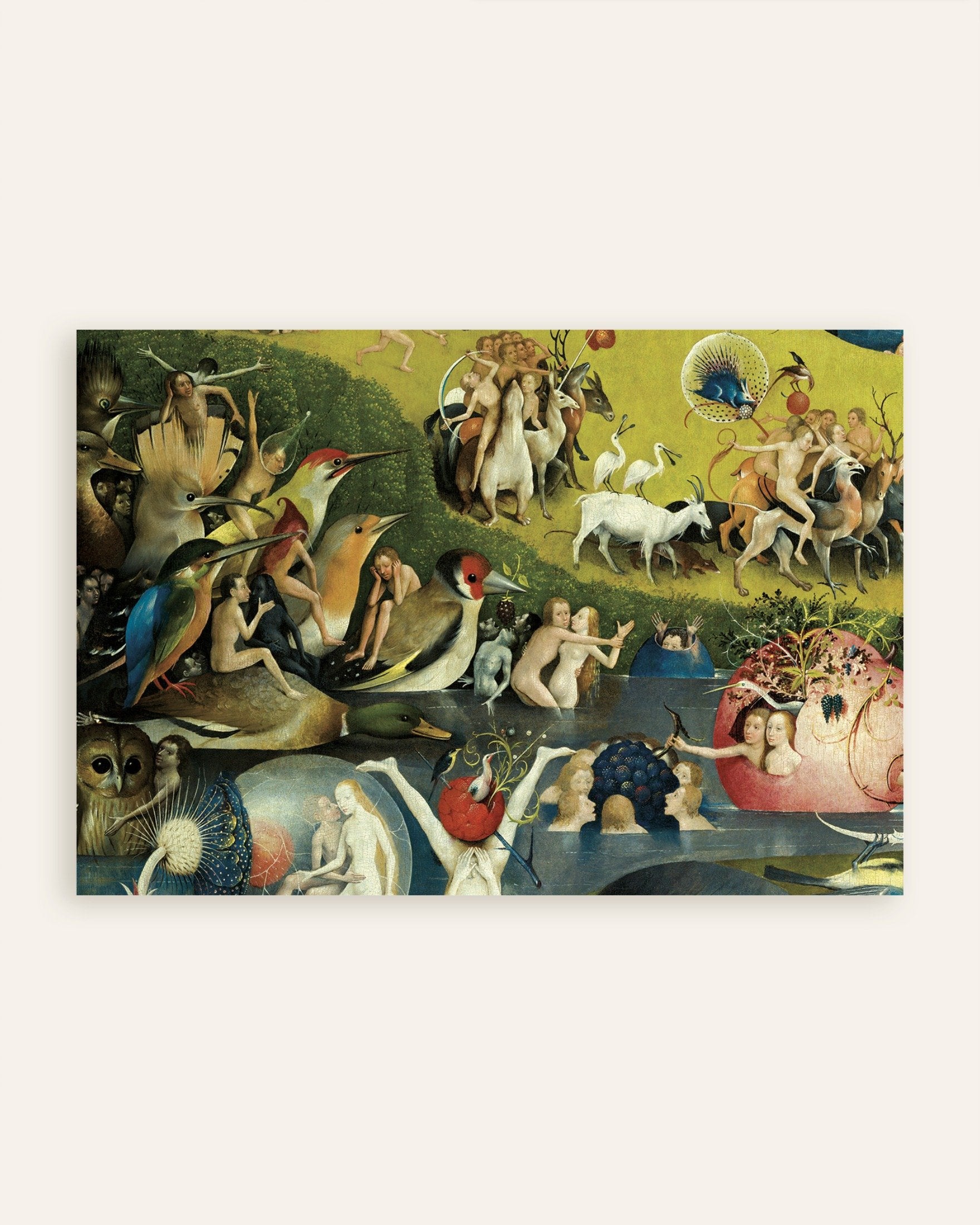 Poster of Detail from The Garden of Earthly Delights: giant birds and forest riders, thumbnail