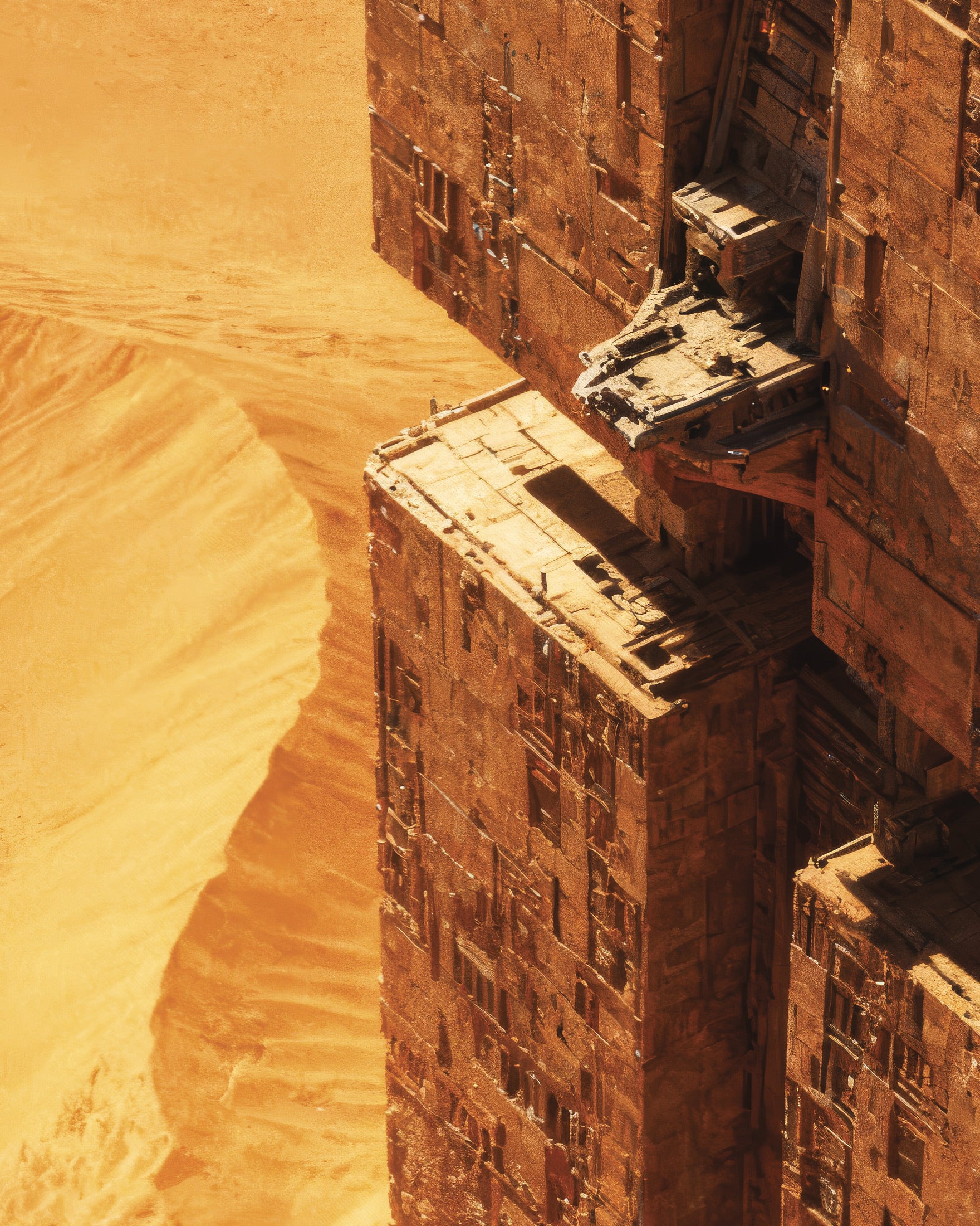 Póster Fortaleza del Desierto, Dune, Impresión artística de Megastructura de Ciencia Ficción