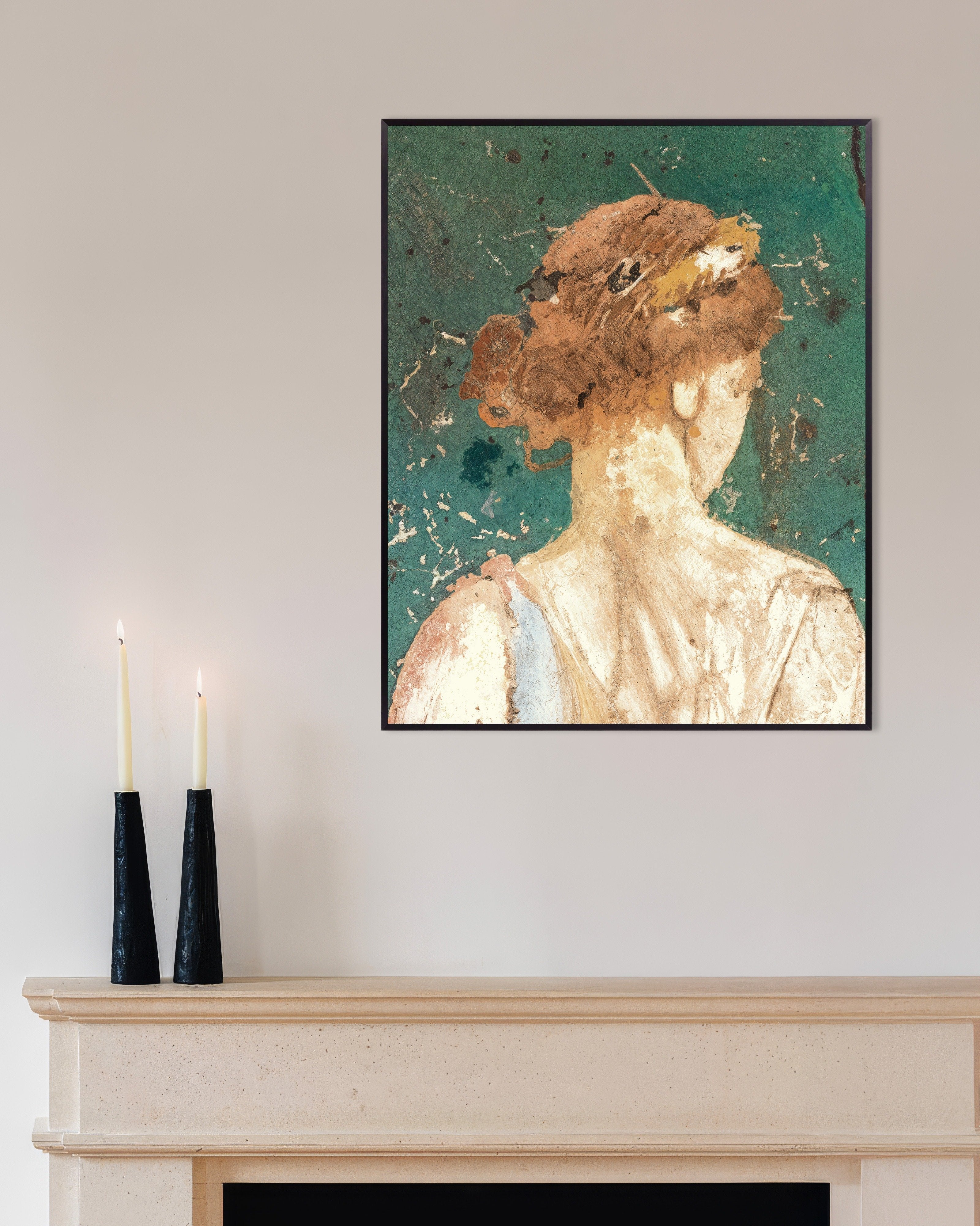 Poster of Flora of Stabiae, Primavera Fresco Detail - Poster, with metal frame