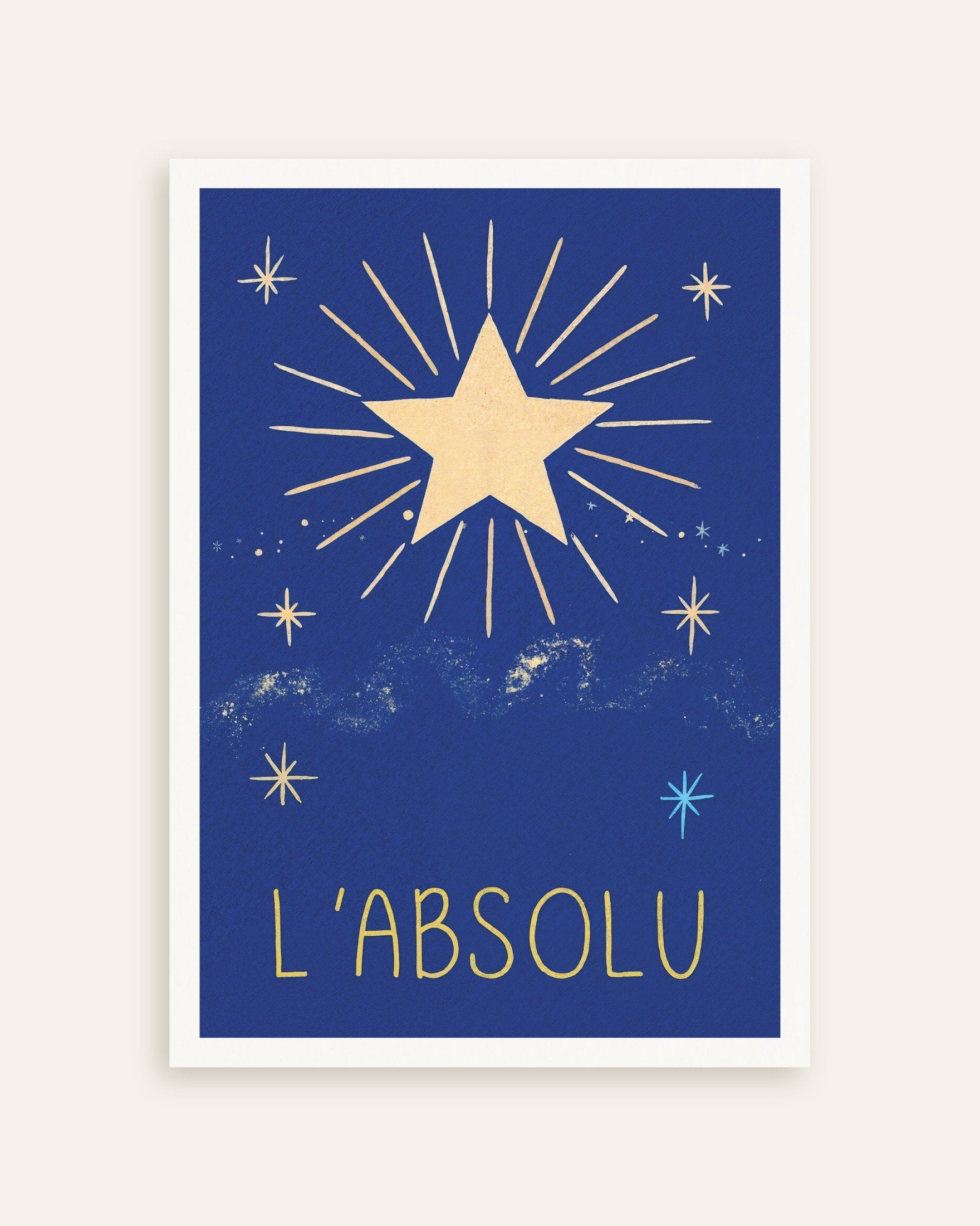 Poster of L'Absolu - Celestial French Typography Poster, thumbnail