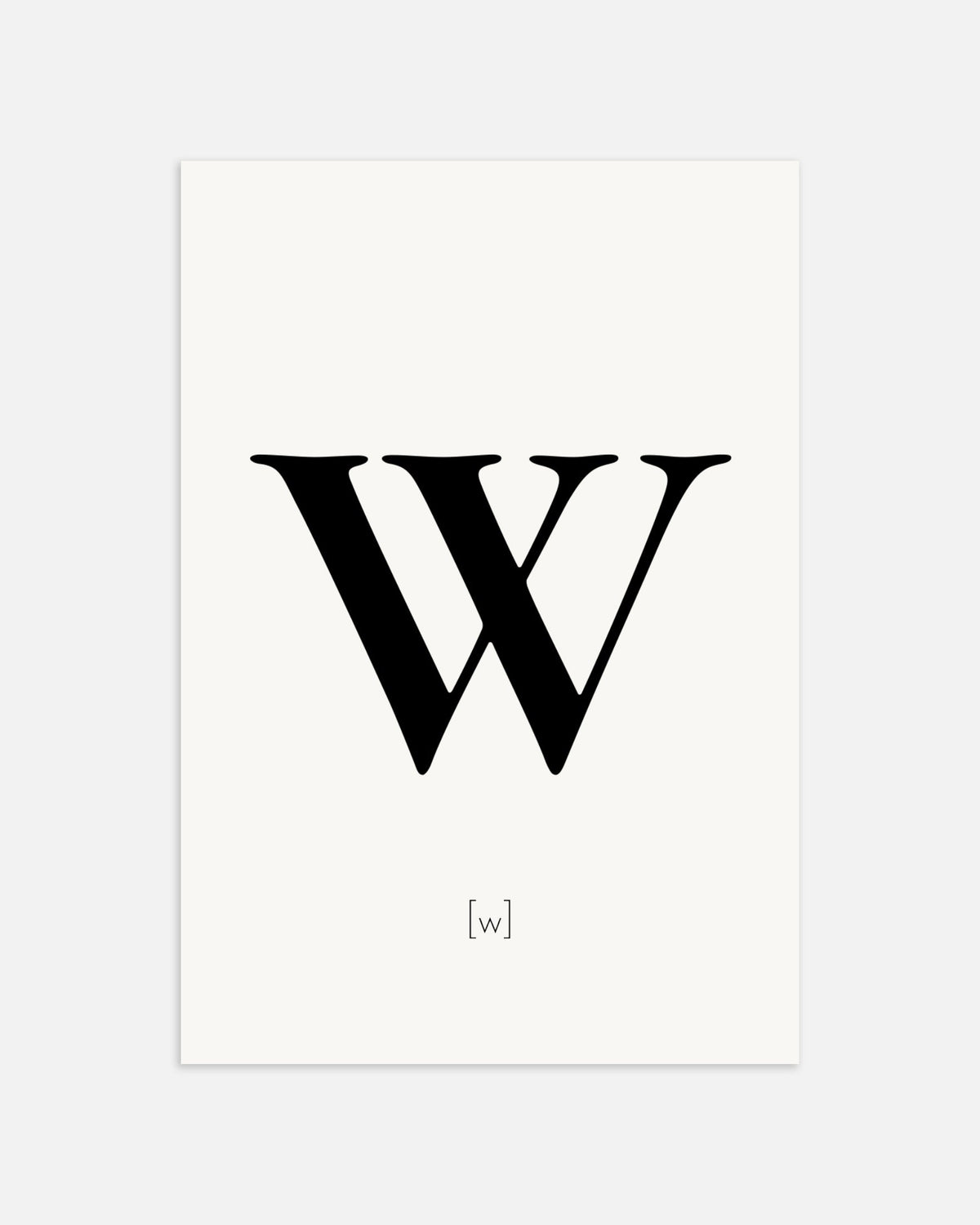 Letra W - Póster | Lámina decorativa para pared | Posterscape