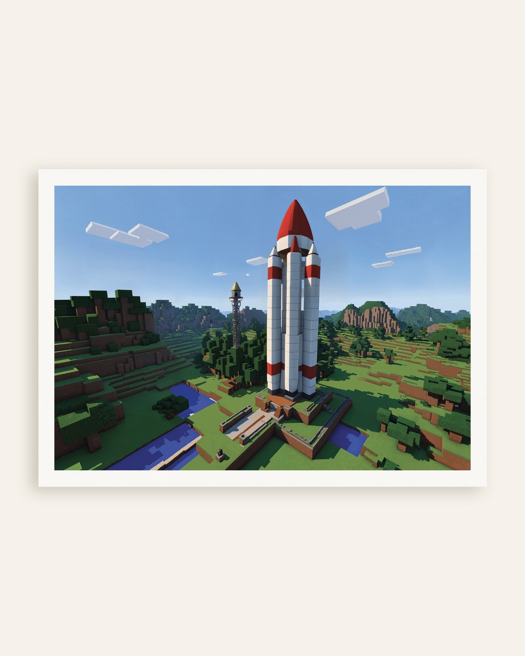 Poster of Pixel Space Rocket – Cosmic Adventure Poster, thumbnail
