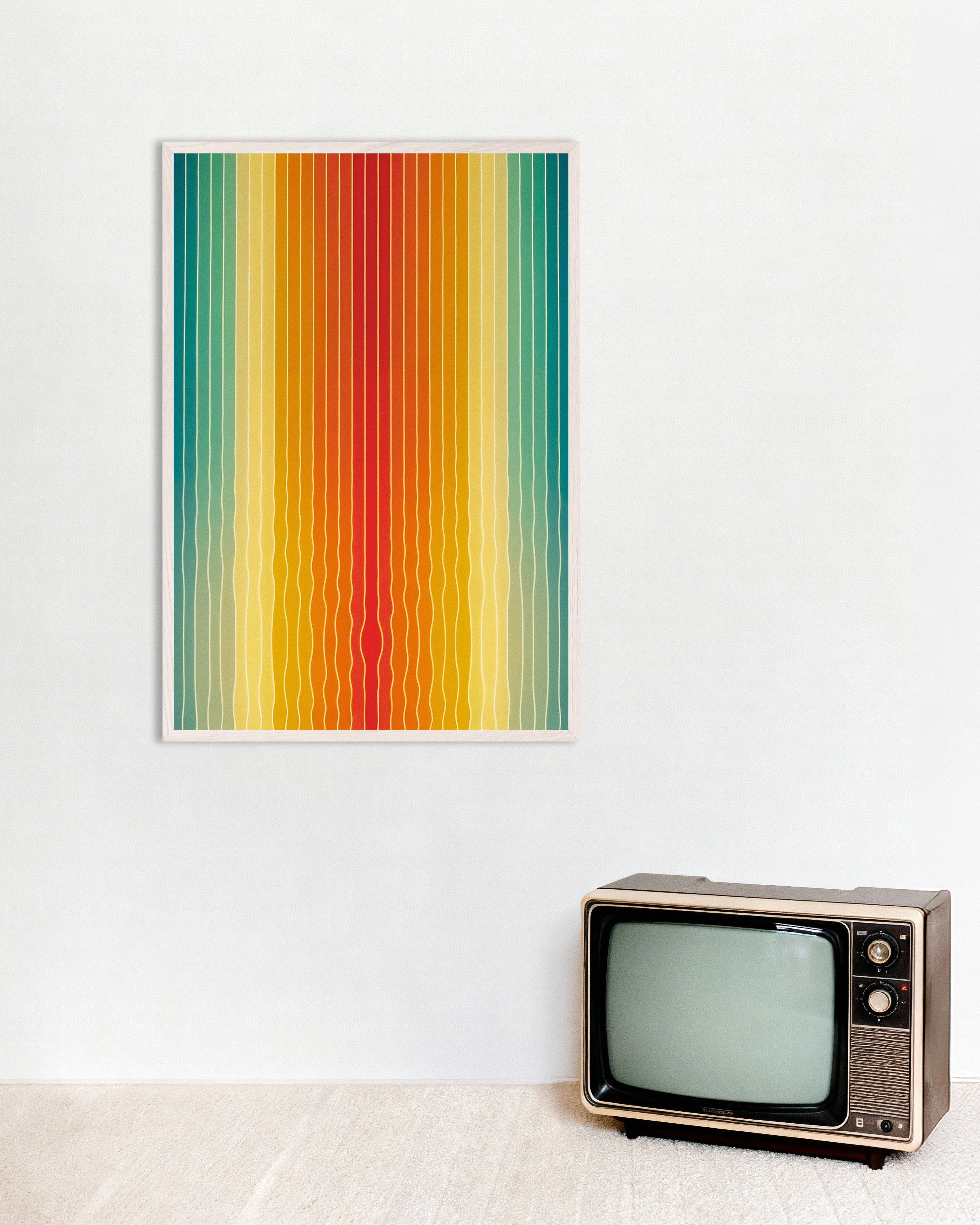 Poster of Polaroid World – Graphic Art Poster, with white wooden frame