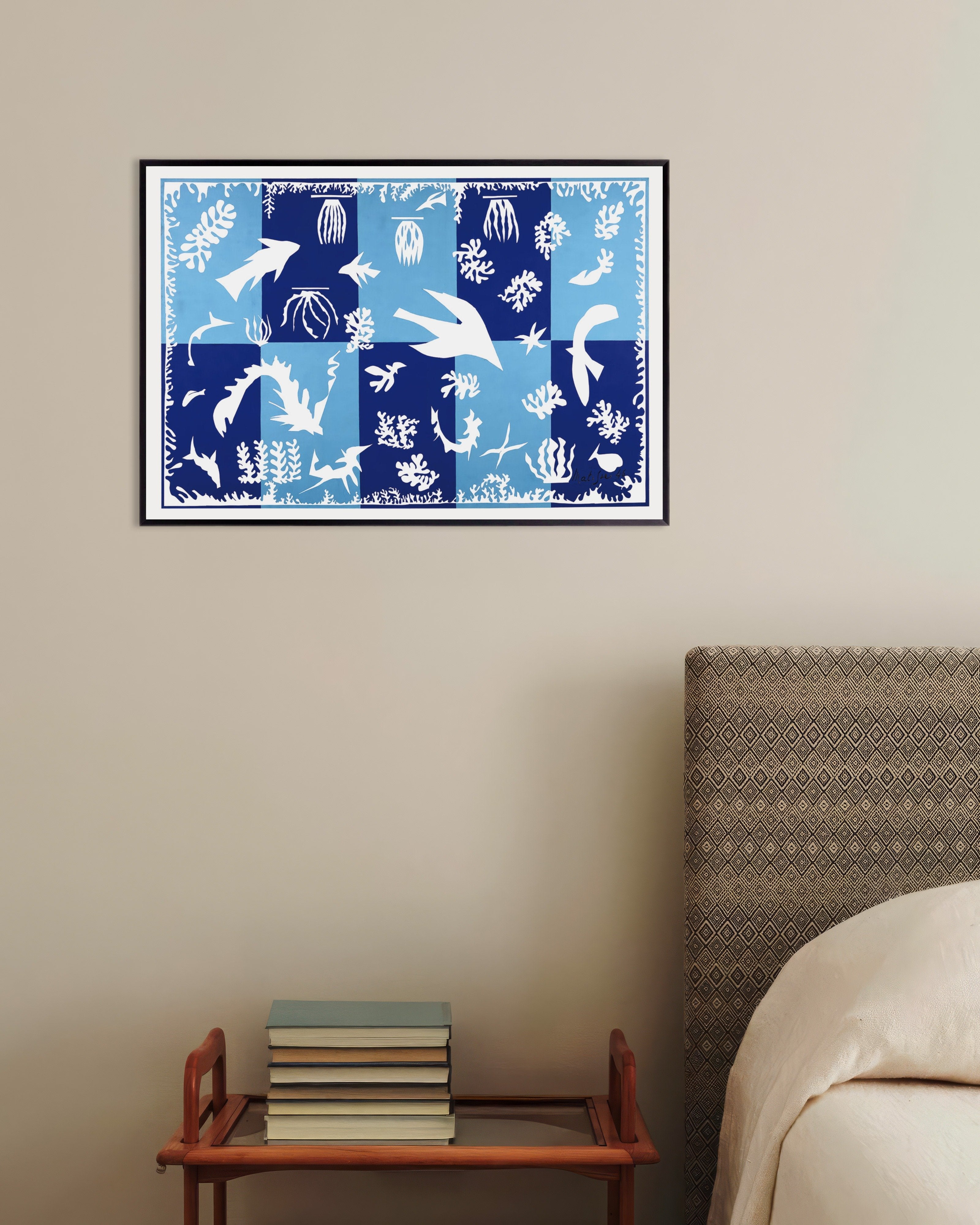 Poster of Polynesia, the sea (1946) by Henri Matisse - Poster, with metal frame