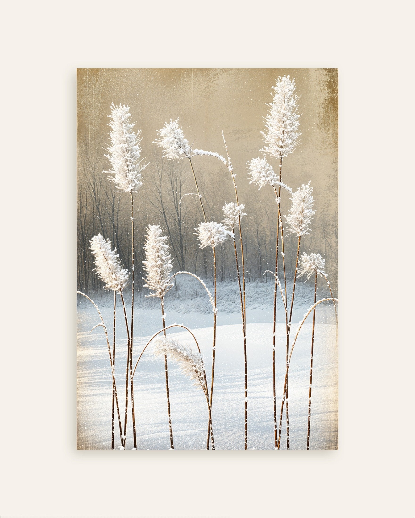 Poster of Snow frosted straws - Poster, thumbnail