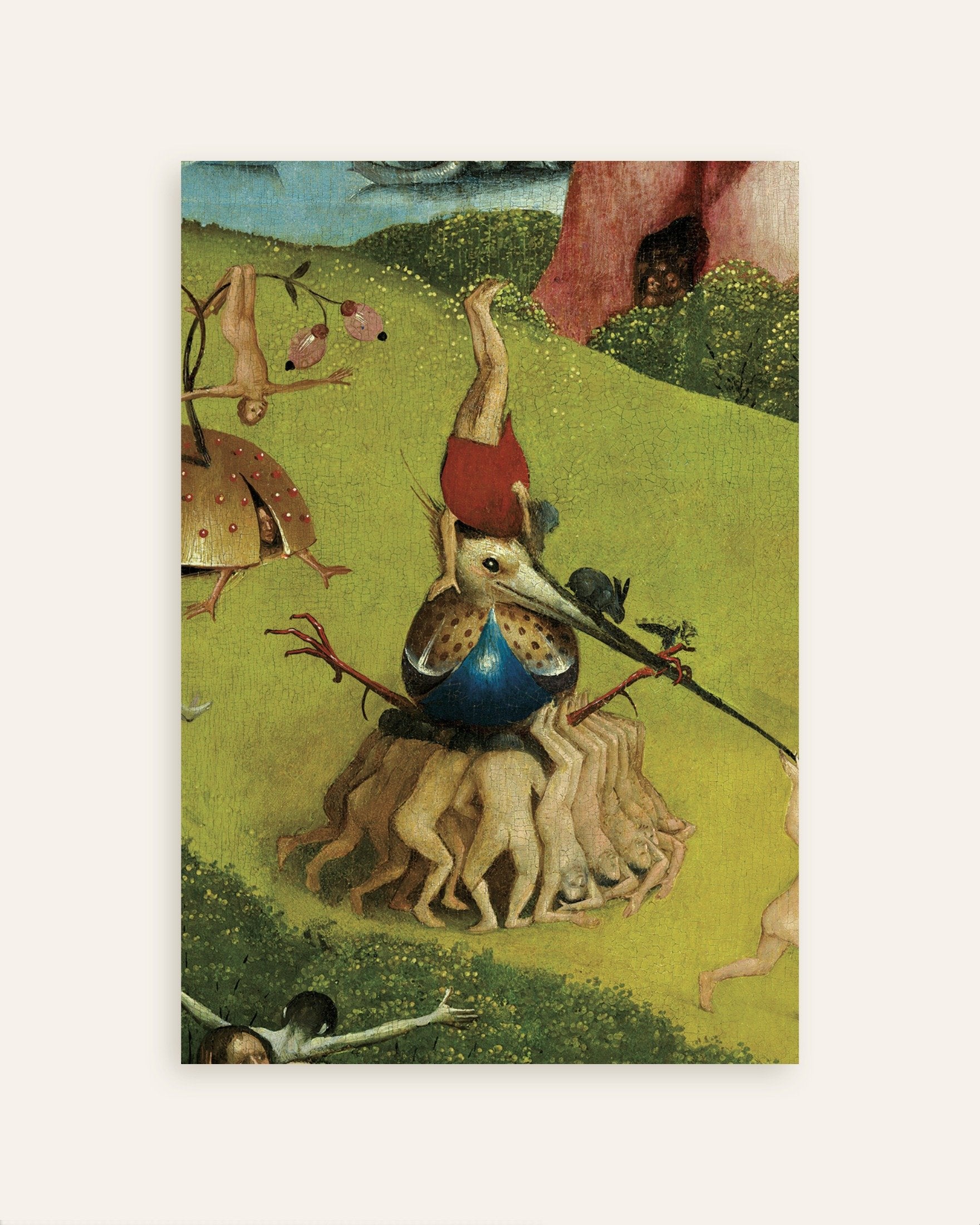 Poster of The giant bird and acrobats - Detail from The Garden of Earthly Delights, thumbnail