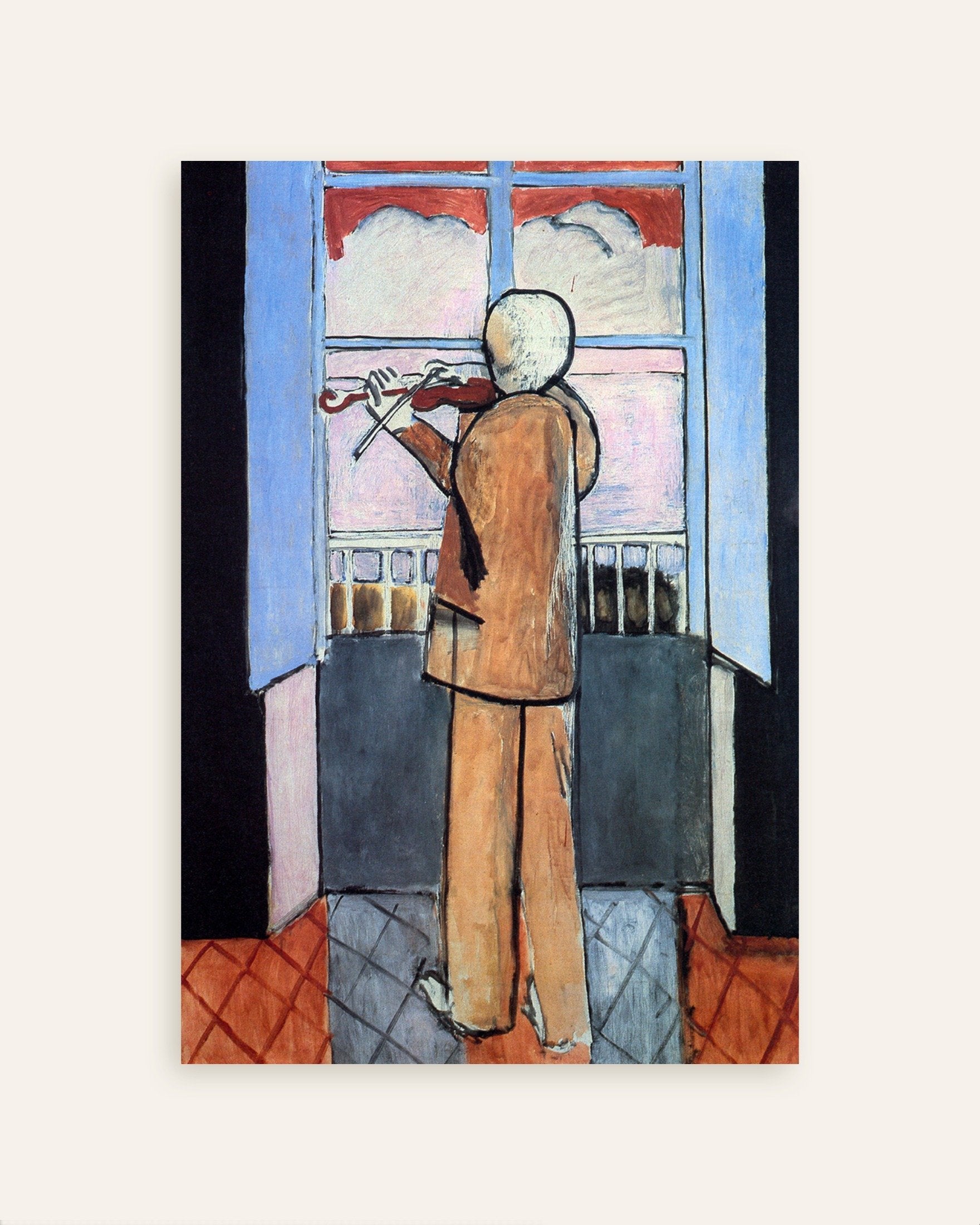 Poster of Violinist at the window (1918) by Henri Matisse, thumbnail